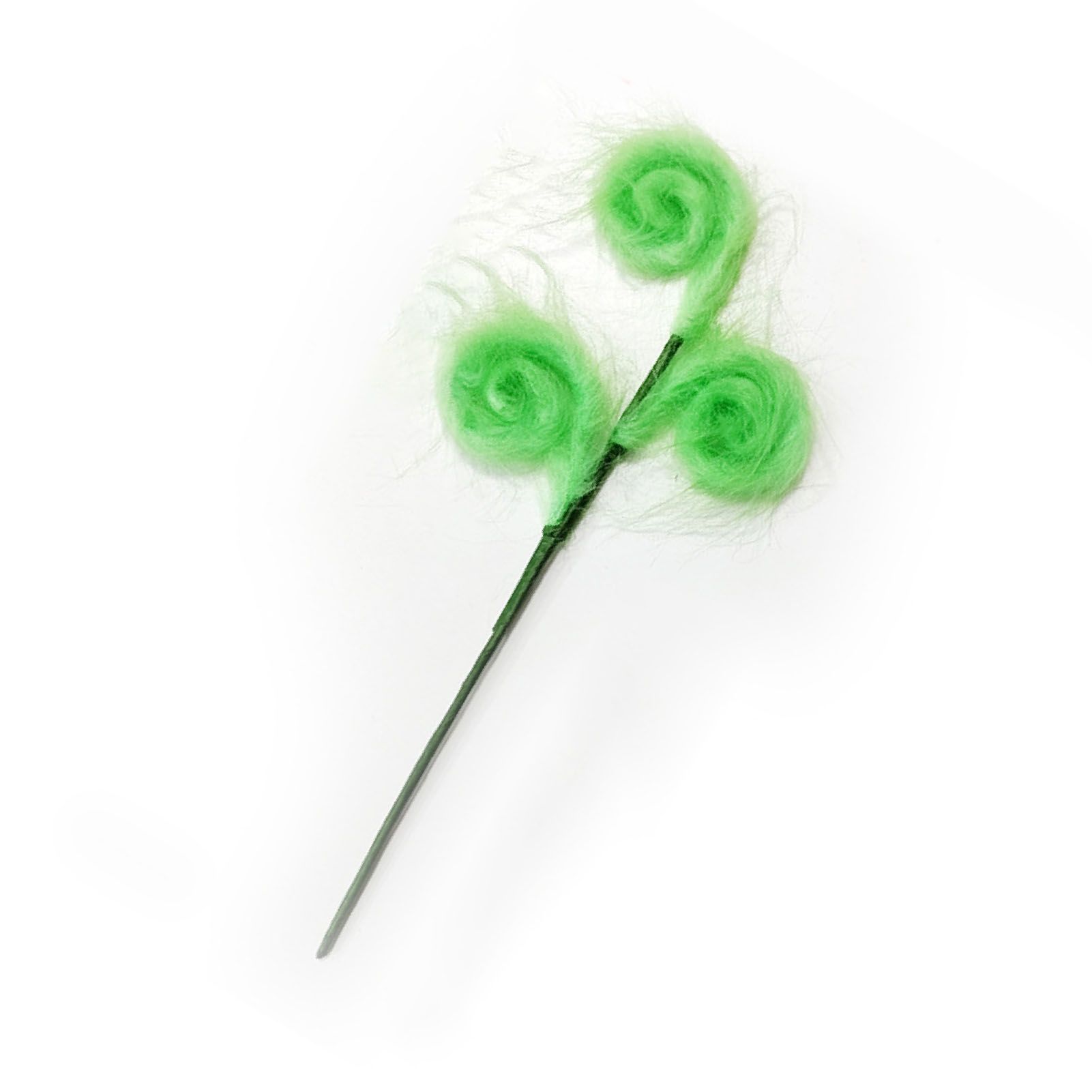 Xmas Tree Furry Picks Green Xmas Tree Topper Furry Spiral Curly Stems Ornament view 7