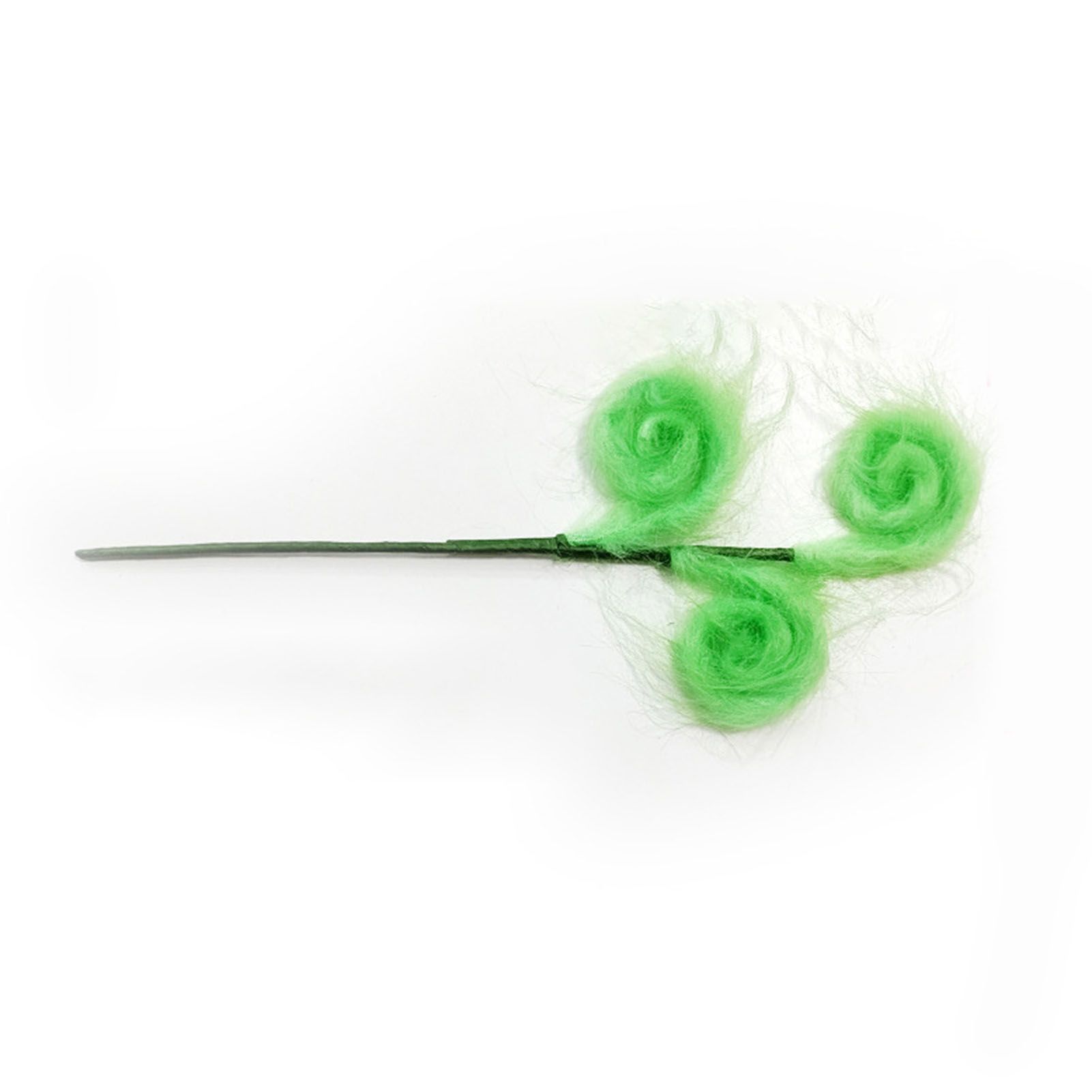 Xmas Tree Furry Picks Green Xmas Tree Topper Furry Spiral Curly Stems Ornament view 9