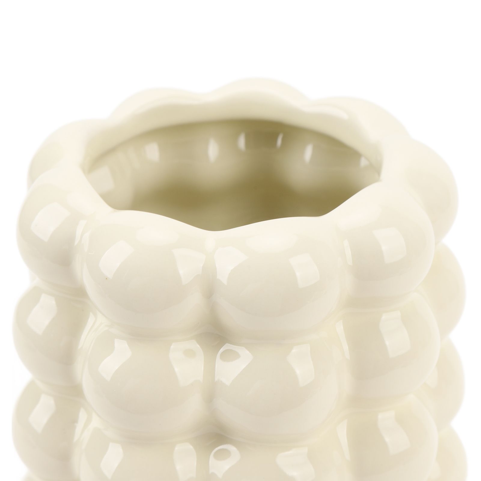 Plating Bubble Ceramic Vase Decorative Light Luxury Unique Bubble Flower Pot view 5