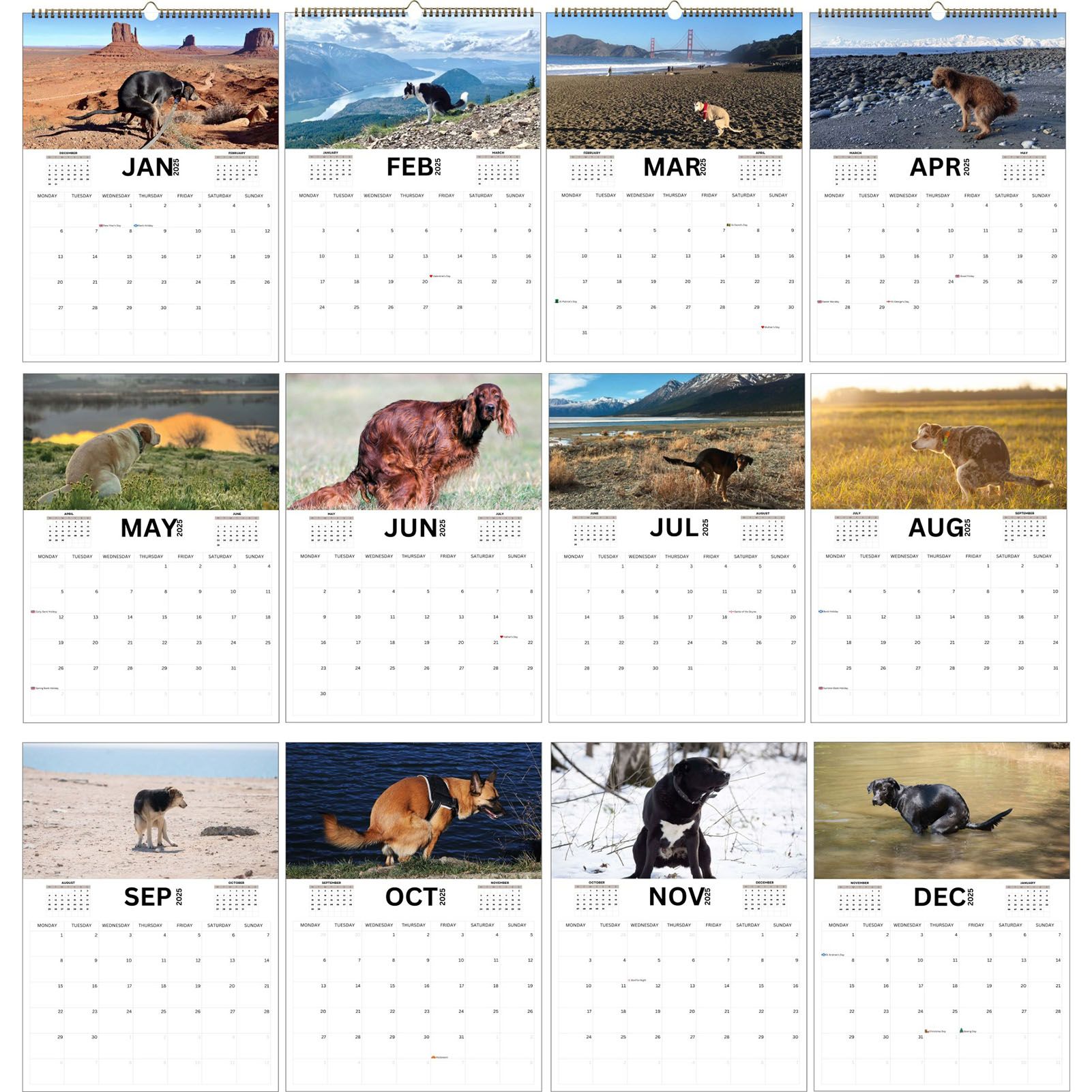 2025 Wall Hanging Calendar Delicate Stylish Wall Calender for Living Room view 9