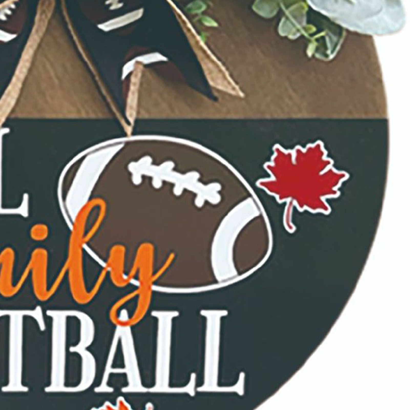 Front Door Sign Wooden Xmas Football Front Door Hanging Plaque Decor for Wall view 5