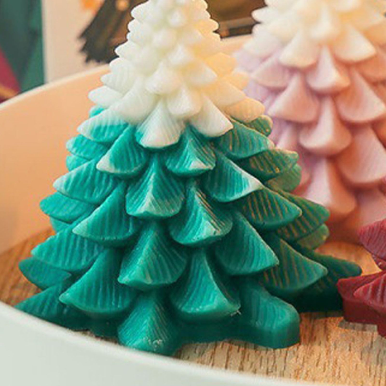 Xmas Tree Shaped Candle Multifunctional Aromatherapy Holiday Decorative Candle view 2