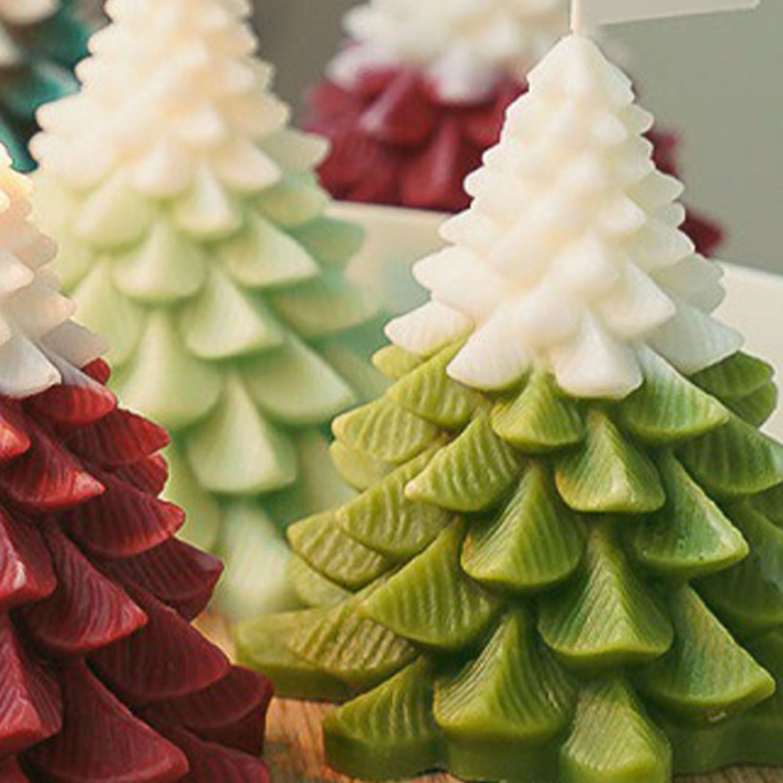 Xmas Tree Shaped Candle Multifunctional Aromatherapy Holiday Decorative Candle view 7