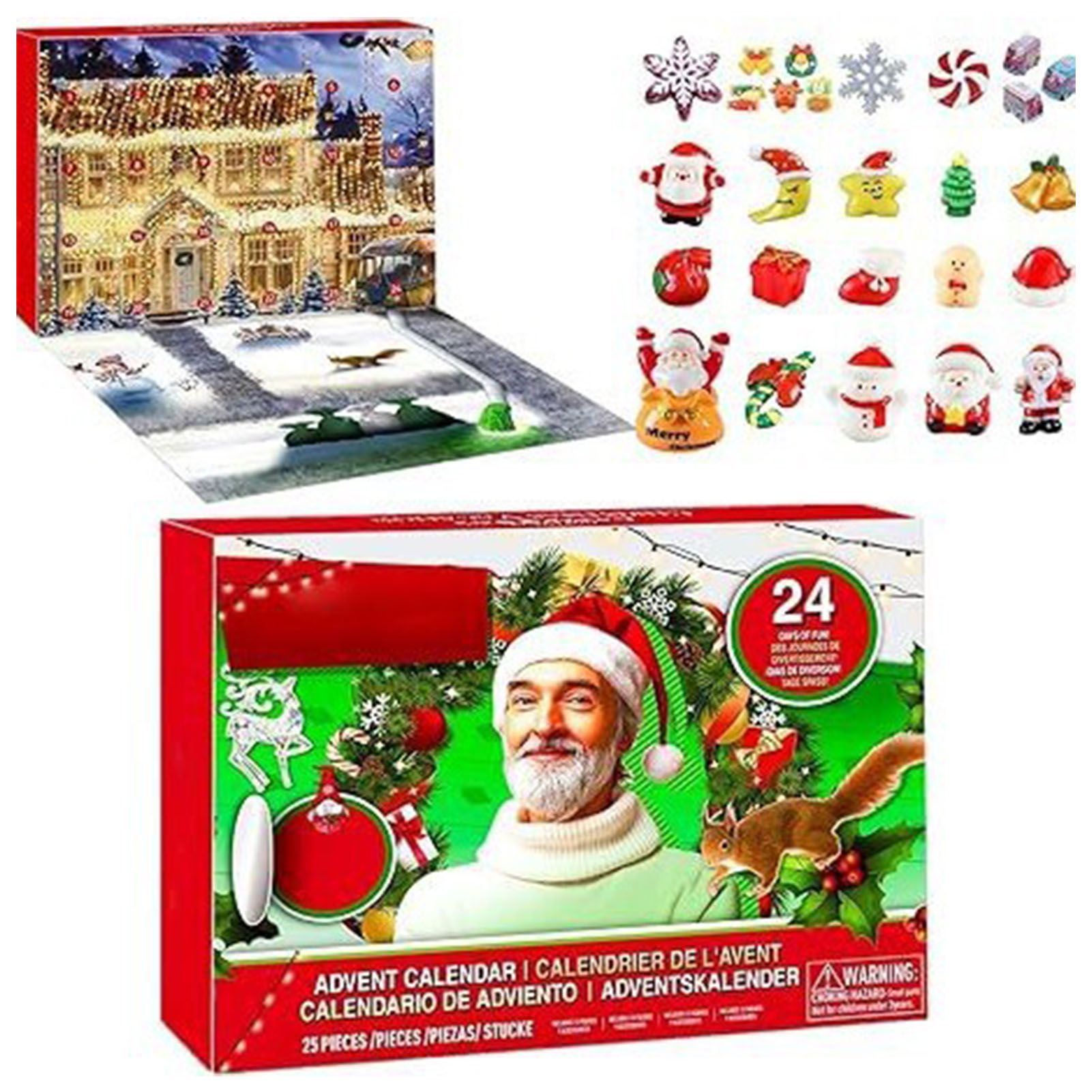 Xmas Advent Calendar Acrylic Xmas Blind Box Countdown Calendar for Holiday and view 3