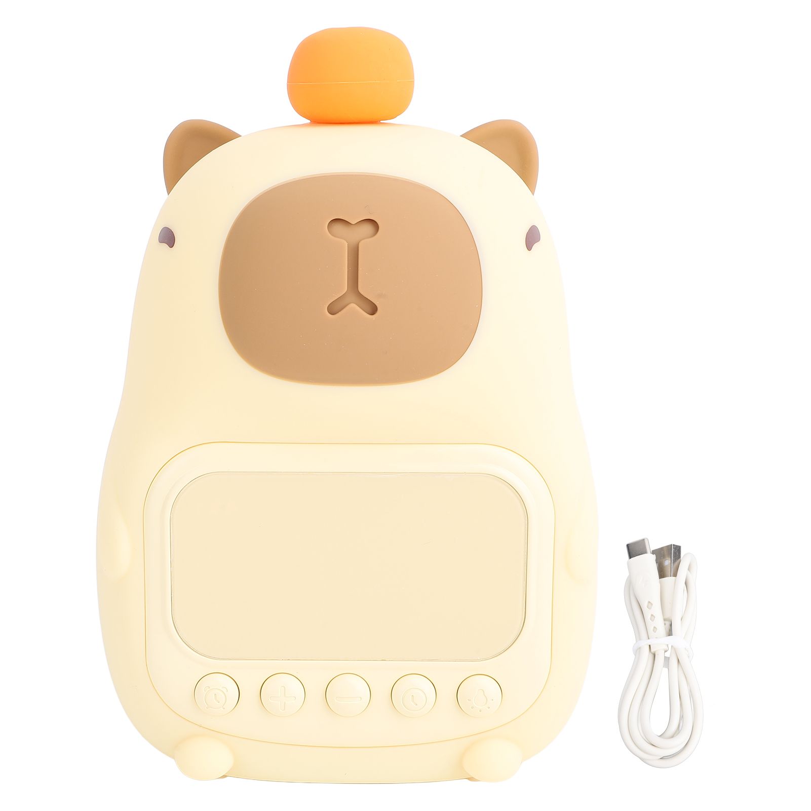 Kids Alarm Clock Night Light Integrated Cute Capybara Clock Dimming Night view 3