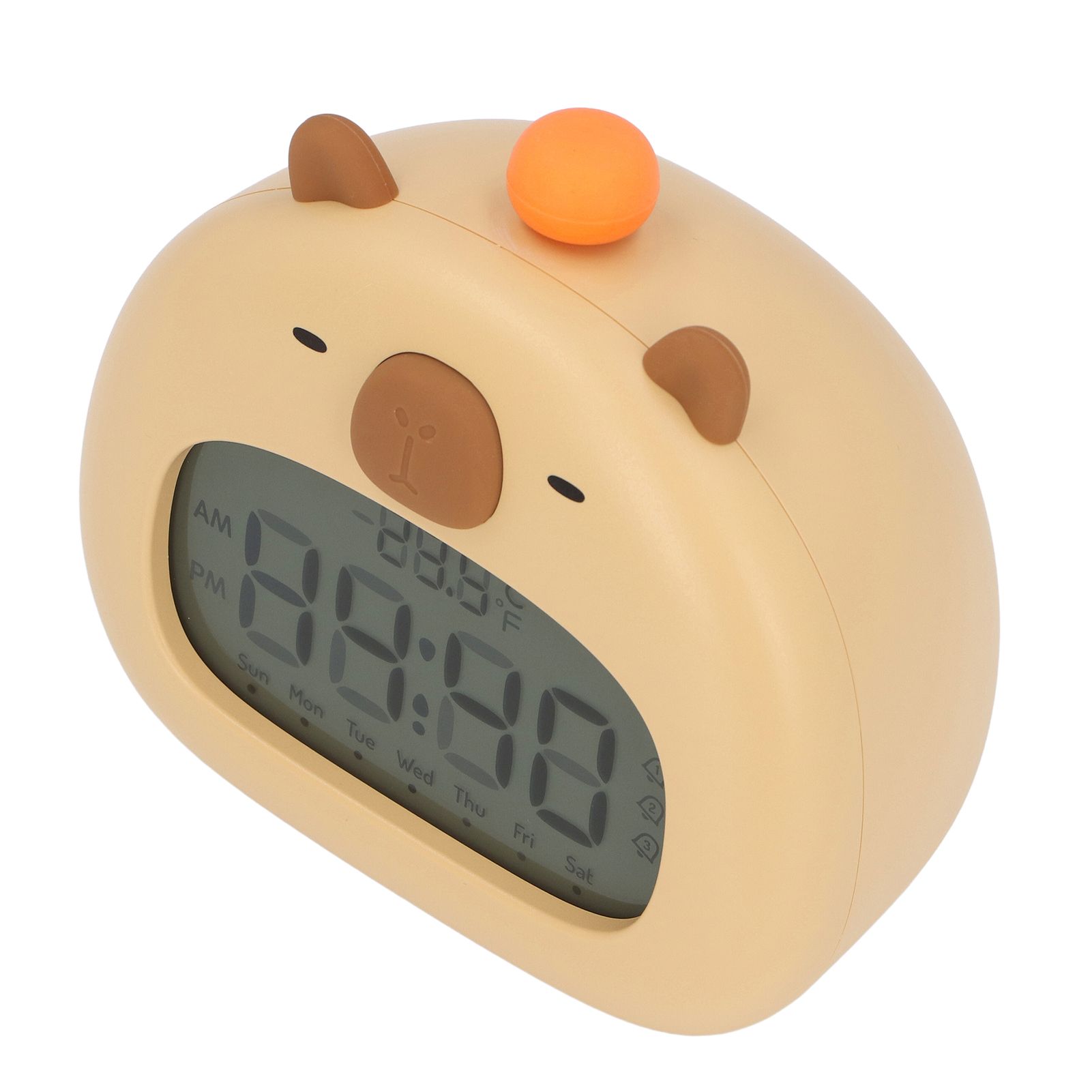 Capybara Alarm Clock with Night Light Snooze Countdown Multiple Ringtones view 6