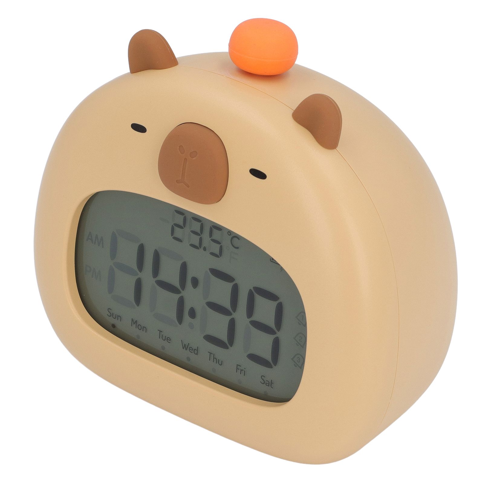 Capybara Alarm Clock with Night Light Snooze Countdown Multiple Ringtones view 12