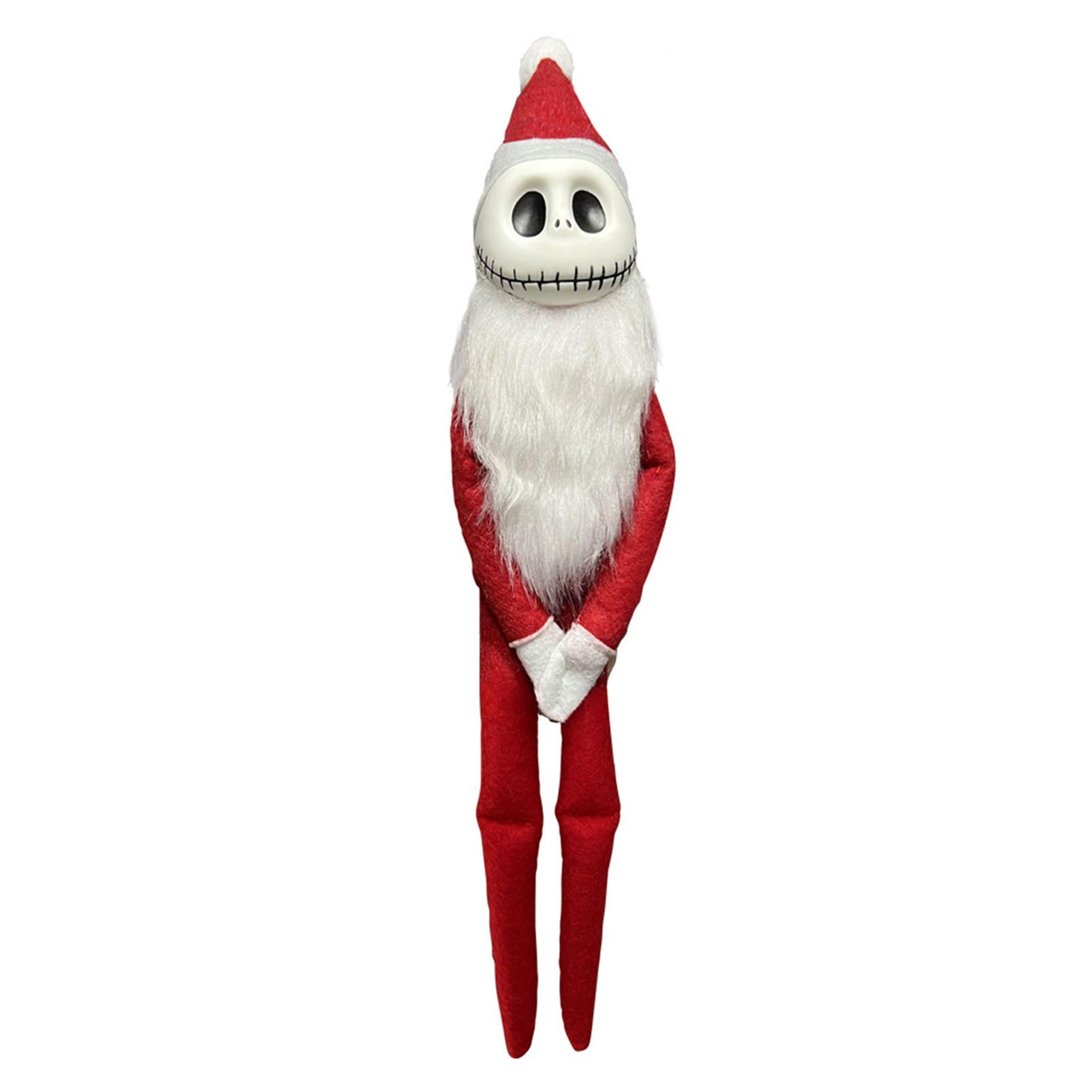 Xmas Skellington Plush Doll Cute Spooky Soft PVC Home Decor Lifelike Stuffed view 3