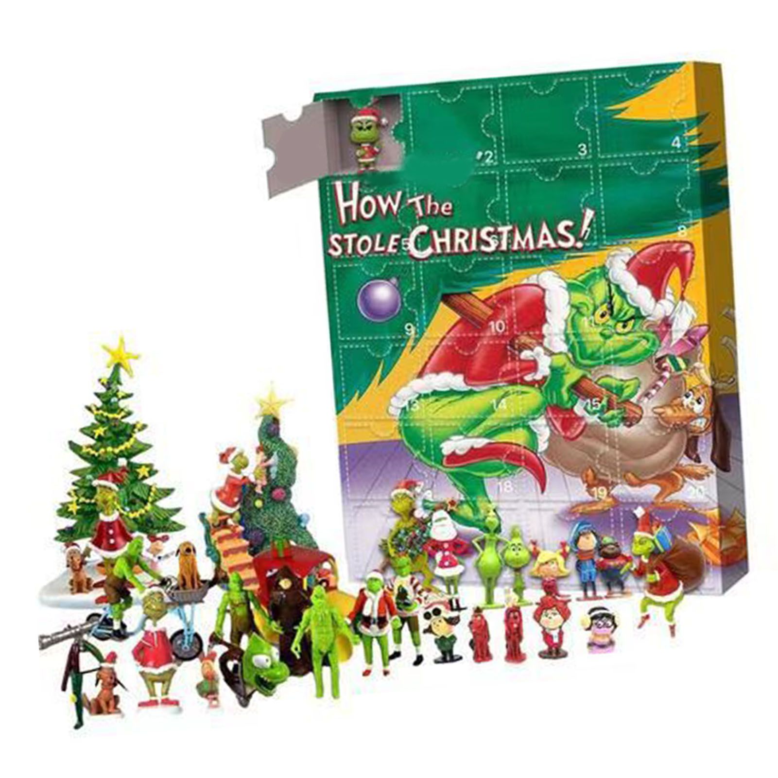 Advent Calendar Figures Cute Cartoon Countdown Calendar Blind Box for Kids