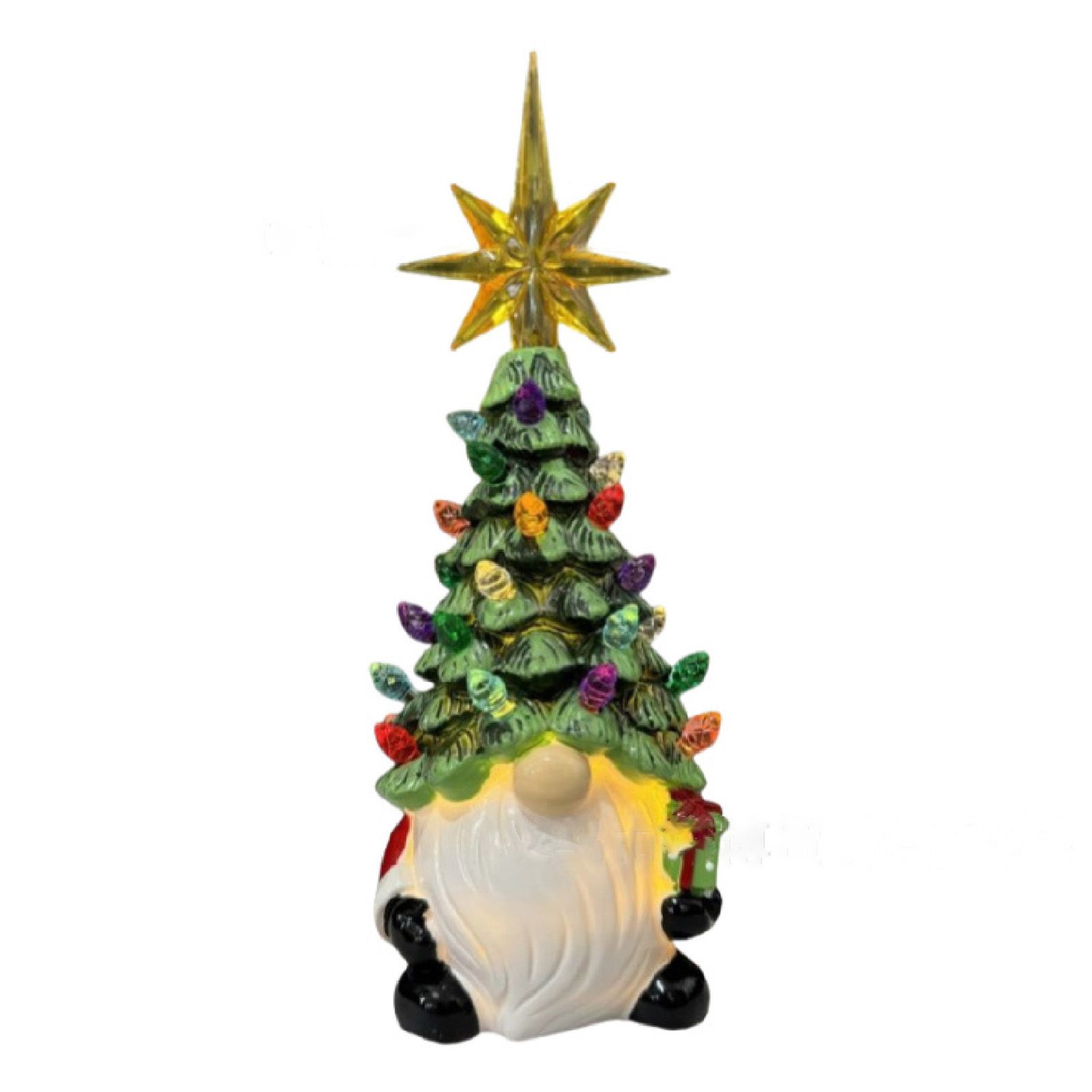 Dwarf Statue with Color Lights Battery Operated Resin Holiday Ornament for — image 1