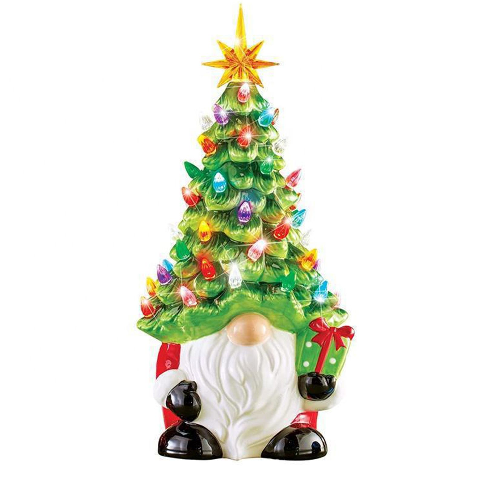 Dwarf Statue with Color Lights Battery Operated Resin Holiday Ornament for view 3