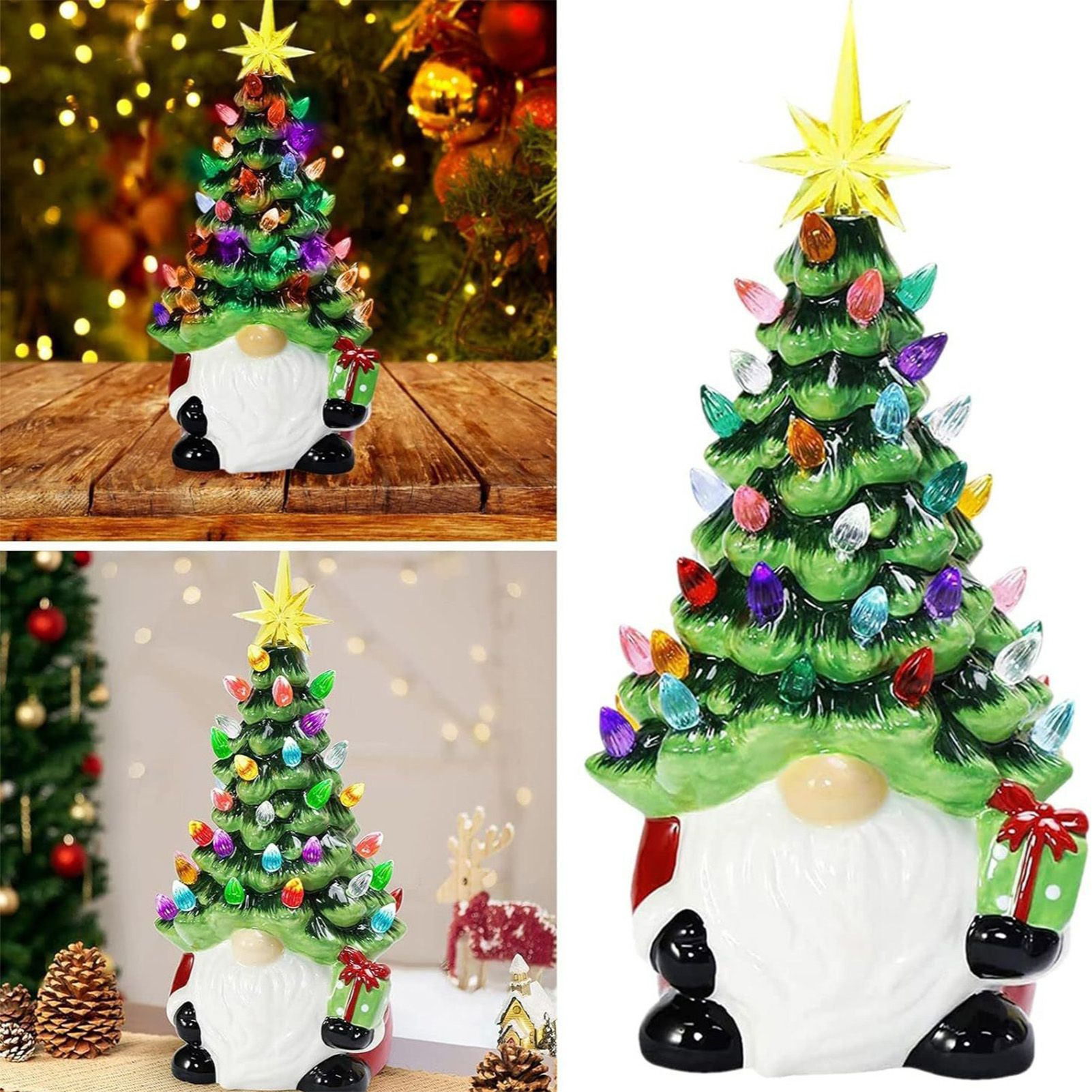 Dwarf Statue with Color Lights Battery Operated Resin Holiday Ornament for view 4