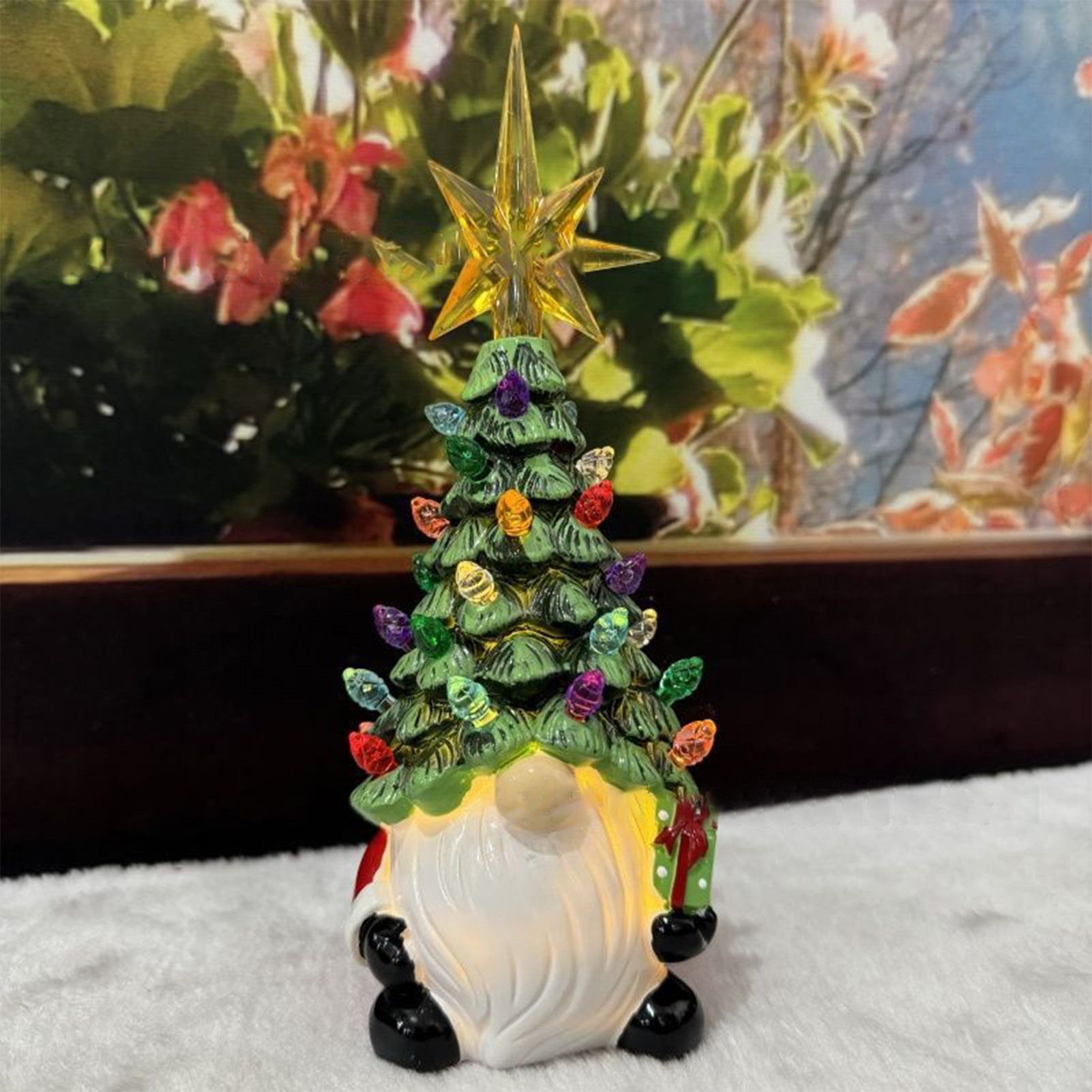 Dwarf Statue with Color Lights Battery Operated Resin Holiday Ornament for view 11