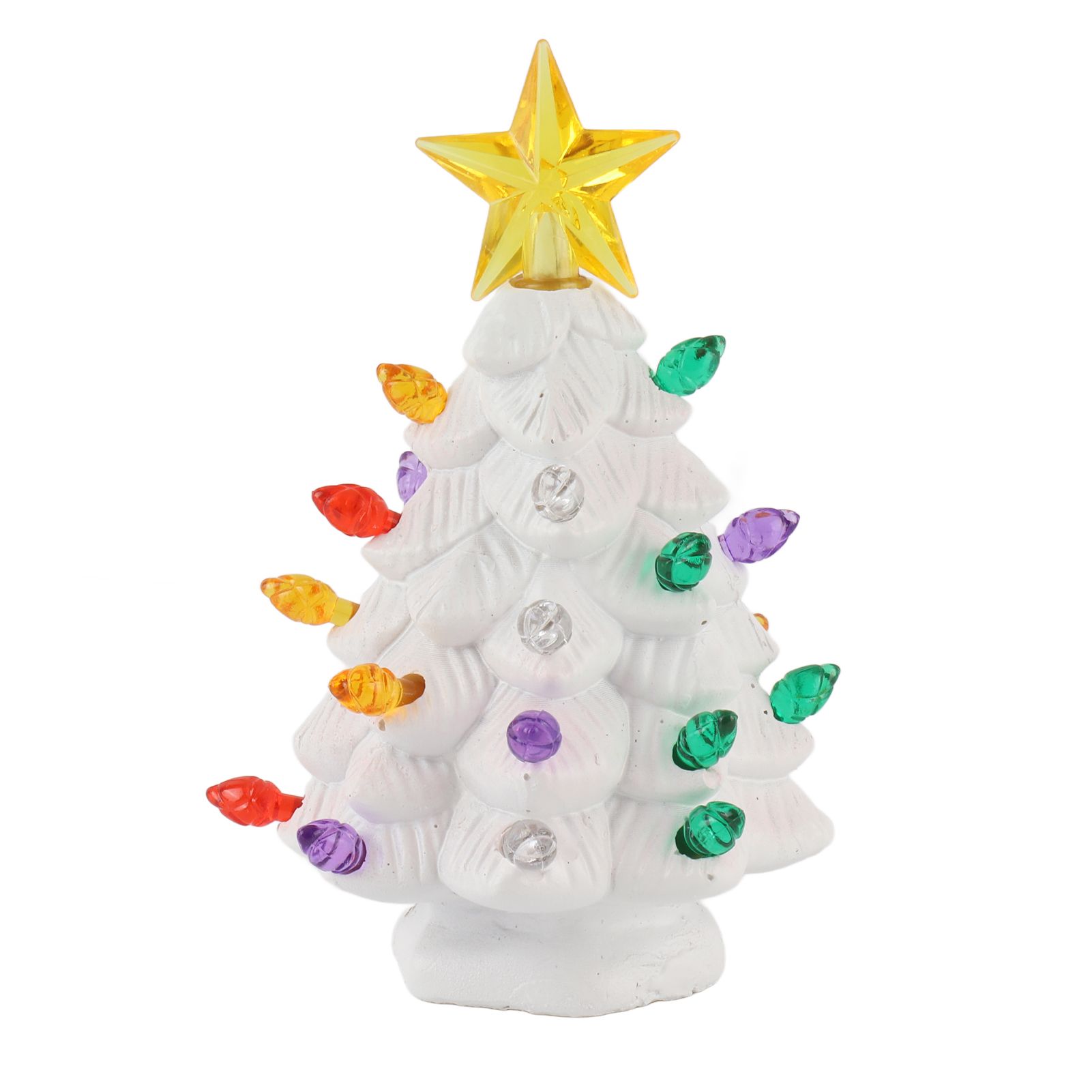 Resin Xmas Tree 4 Inch Colorful Miniature Xmas Tree Figurine Holiday view 2