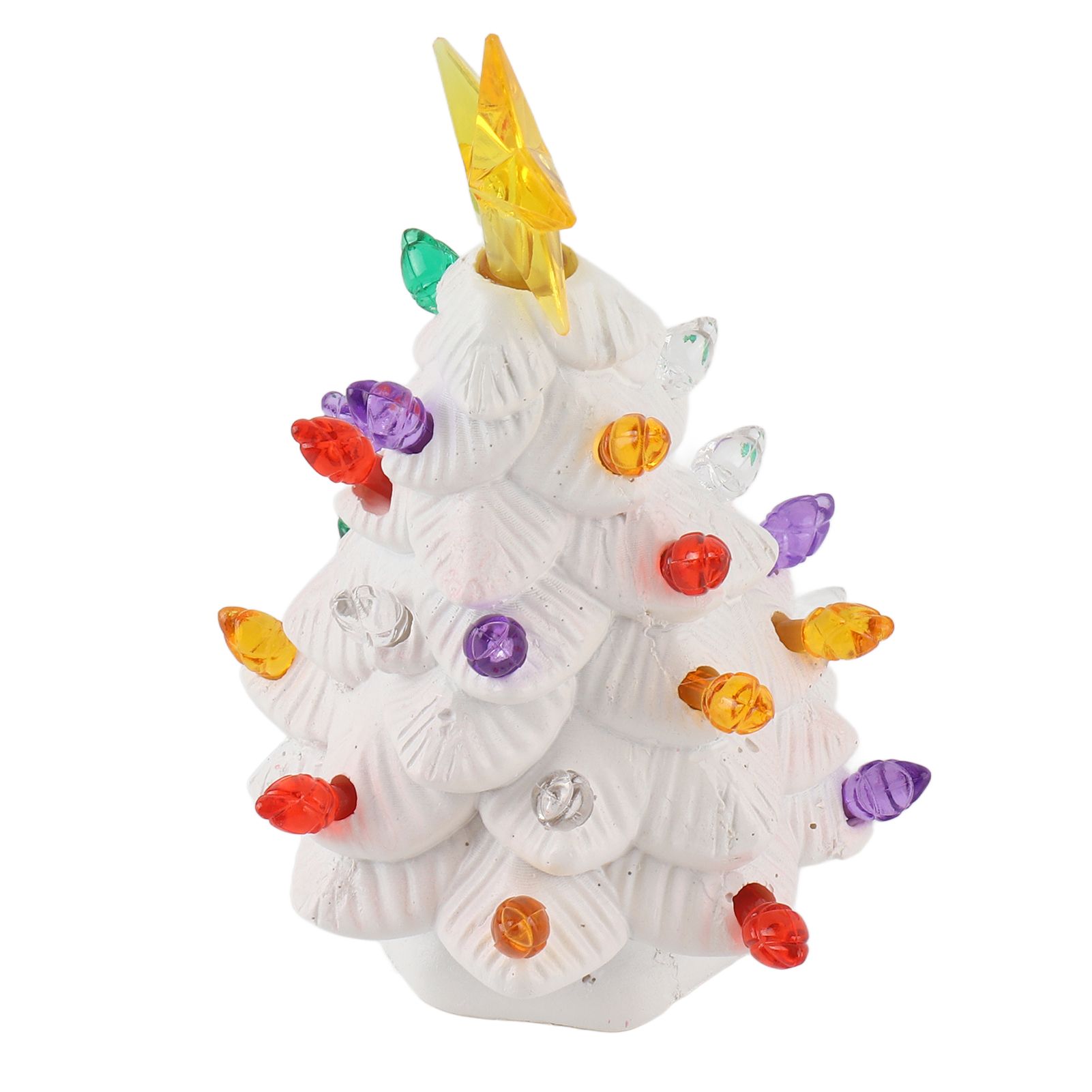 Resin Xmas Tree 4 Inch Colorful Miniature Xmas Tree Figurine Holiday view 3