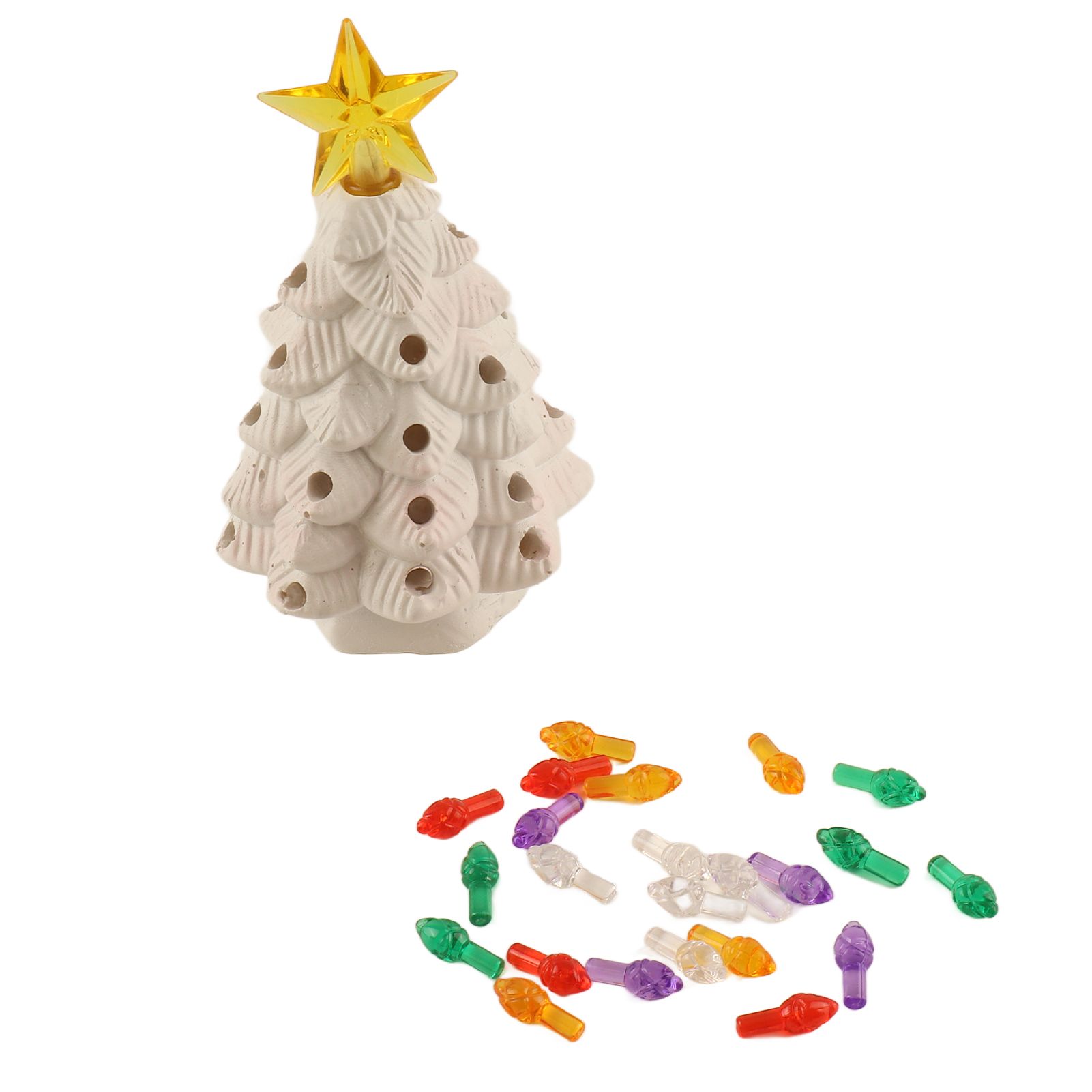 Resin Xmas Tree 4 Inch Colorful Miniature Xmas Tree Figurine Holiday view 4