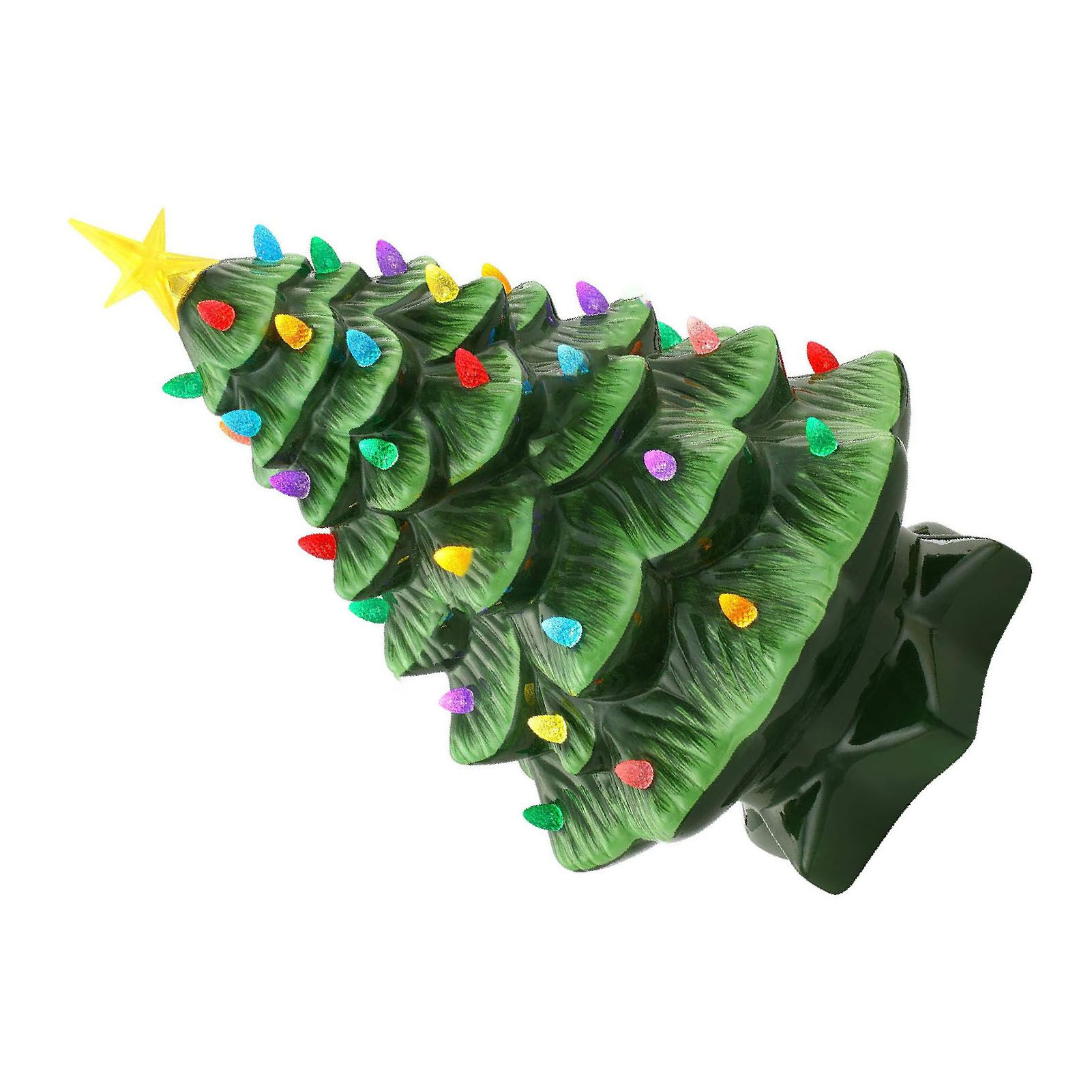 Xmas Tree Decoration Resin Exquisite Xmas Tree Figurine Statue Home Decor Gift — image 1