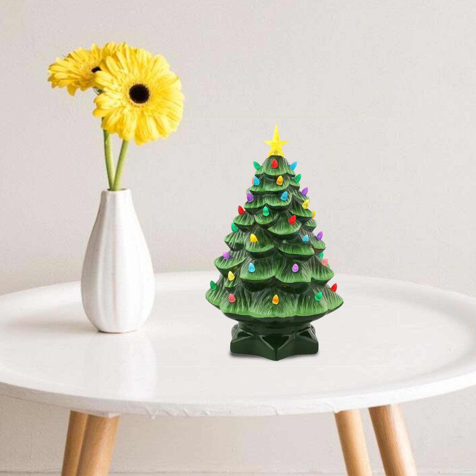 Xmas Tree Decoration Resin Exquisite Xmas Tree Figurine Statue Home Decor Gift view 7