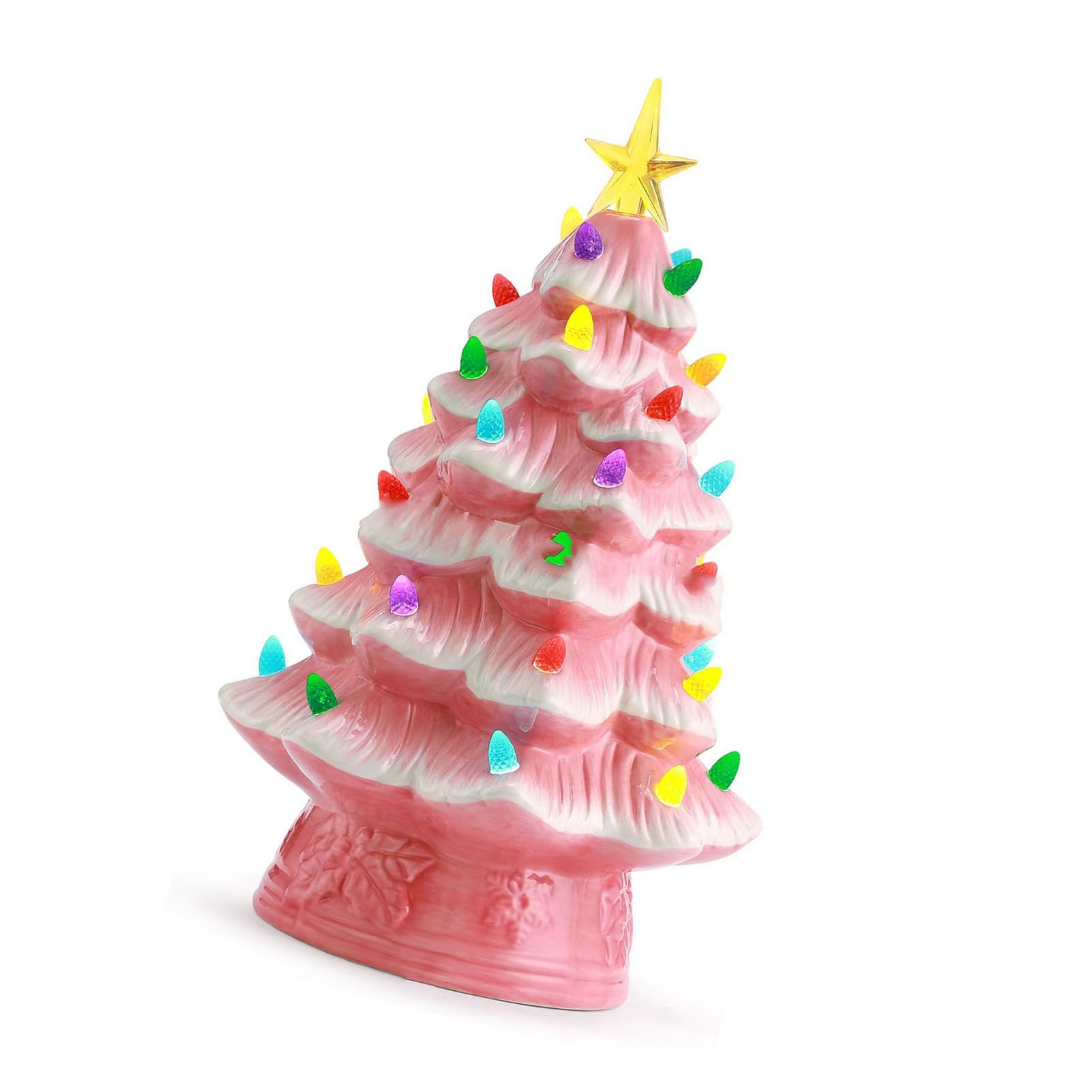 Resin Xmas Tree Exquisite Miniature Xmas Tree Figurines Holiday Decoration for