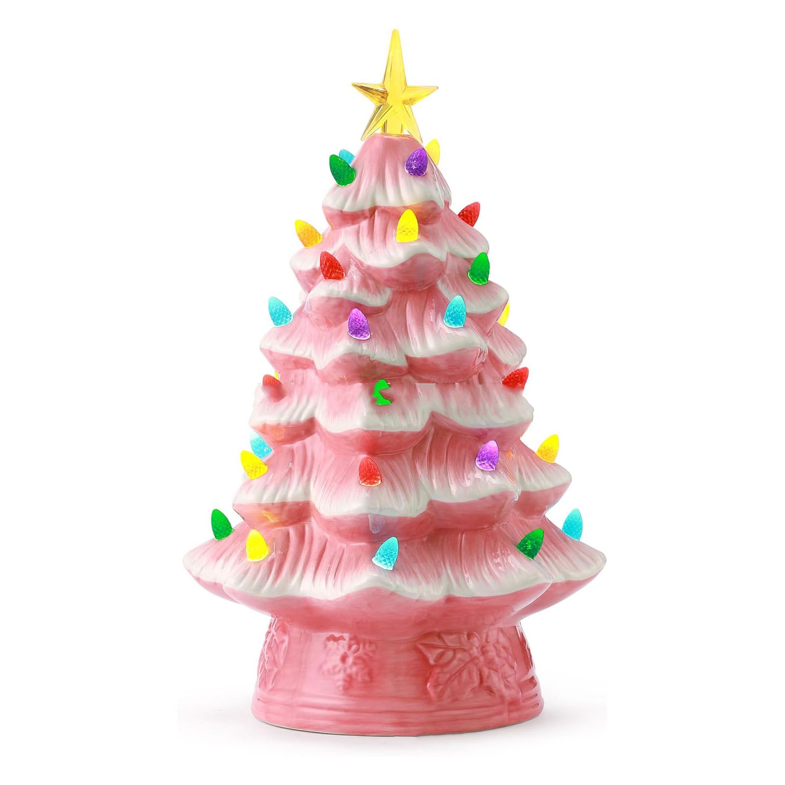 Resin Xmas Tree Exquisite Miniature Xmas Tree Figurines Holiday Decoration for view 3