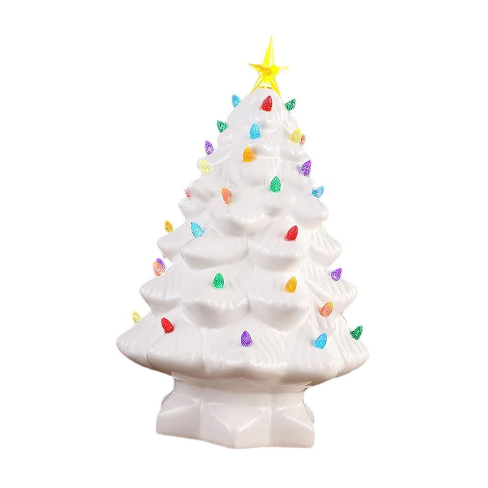 Resin Xmas Tree Exquisite Miniature Xmas Tree Figurines Holiday Decoration for view 6