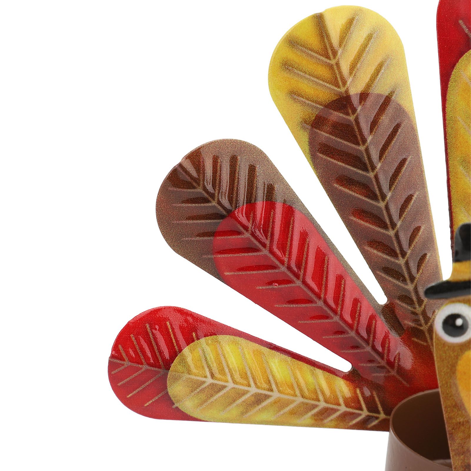 2Pcs Thanksgiving Turkey Candle Holder Cute Look Versatile Alloy Table Turkey view 2