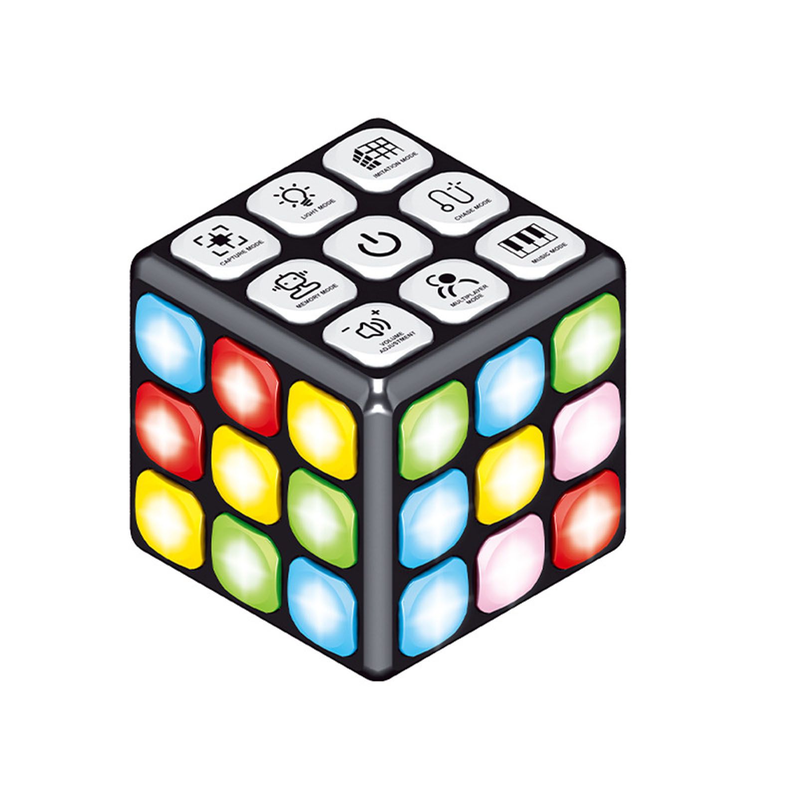 Electronic Cube Toy Light Up Music Effect Colorful Educational Handheld view 2