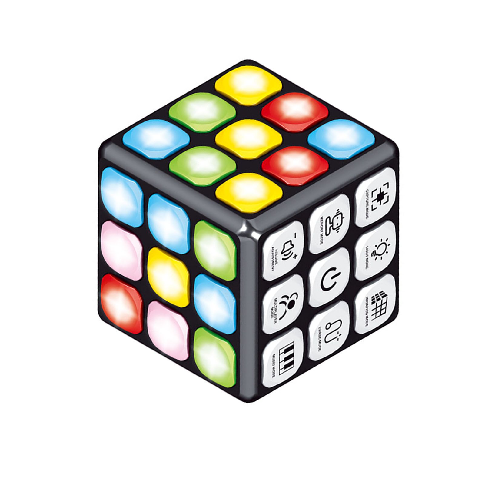 Electronic Cube Toy Light Up Music Effect Colorful Educational Handheld view 5