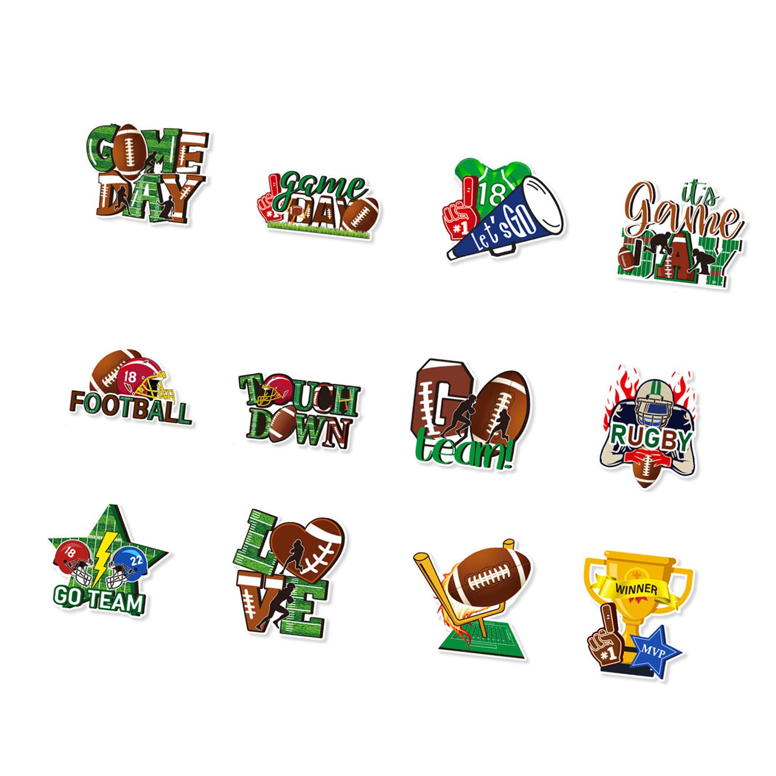 12Pcs Football Hanging Swirl Decoration Exquisite Craft Enhanced Ambience