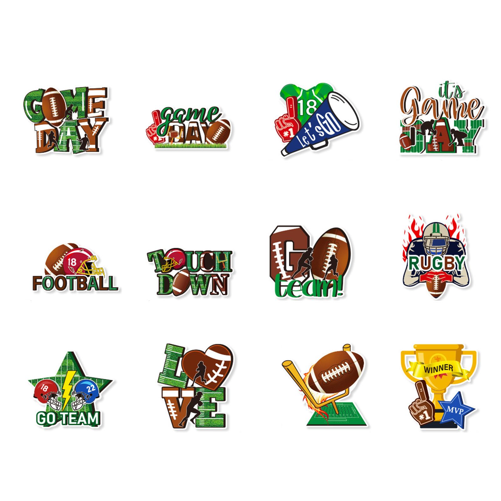 12Pcs Football Hanging Swirl Decoration Exquisite Craft Enhanced Ambience view 2