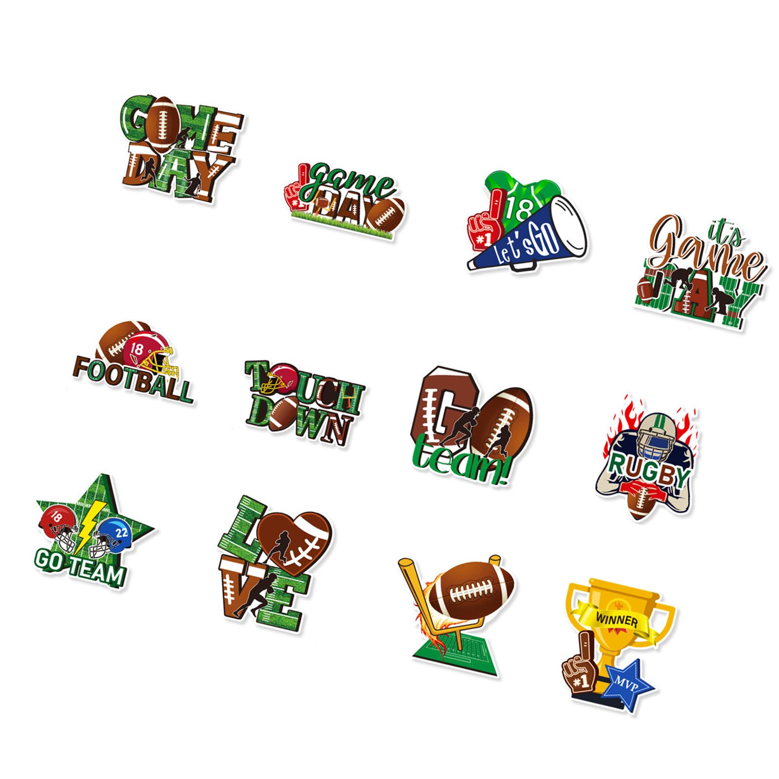 12Pcs Football Hanging Swirl Decoration Exquisite Craft Enhanced Ambience view 4