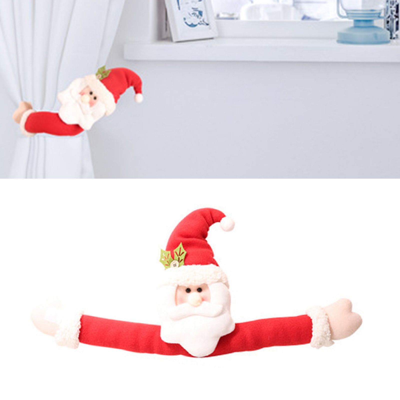 Cute Curtain Tiebacks Clip Decorative Cartoon Window Drapery Ties for Holiday view 8
