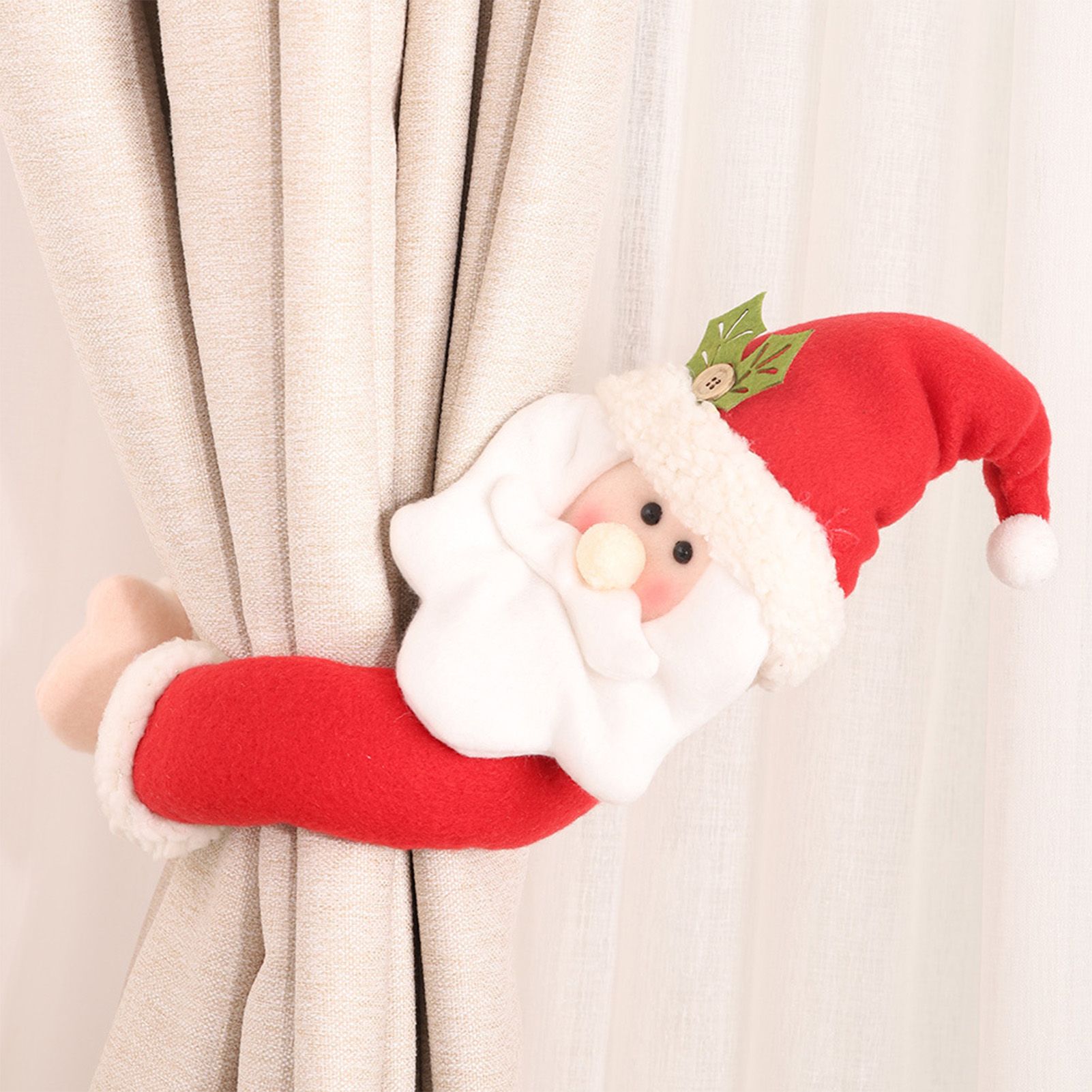 Cute Curtain Tiebacks Clip Decorative Cartoon Window Drapery Ties for Holiday view 10