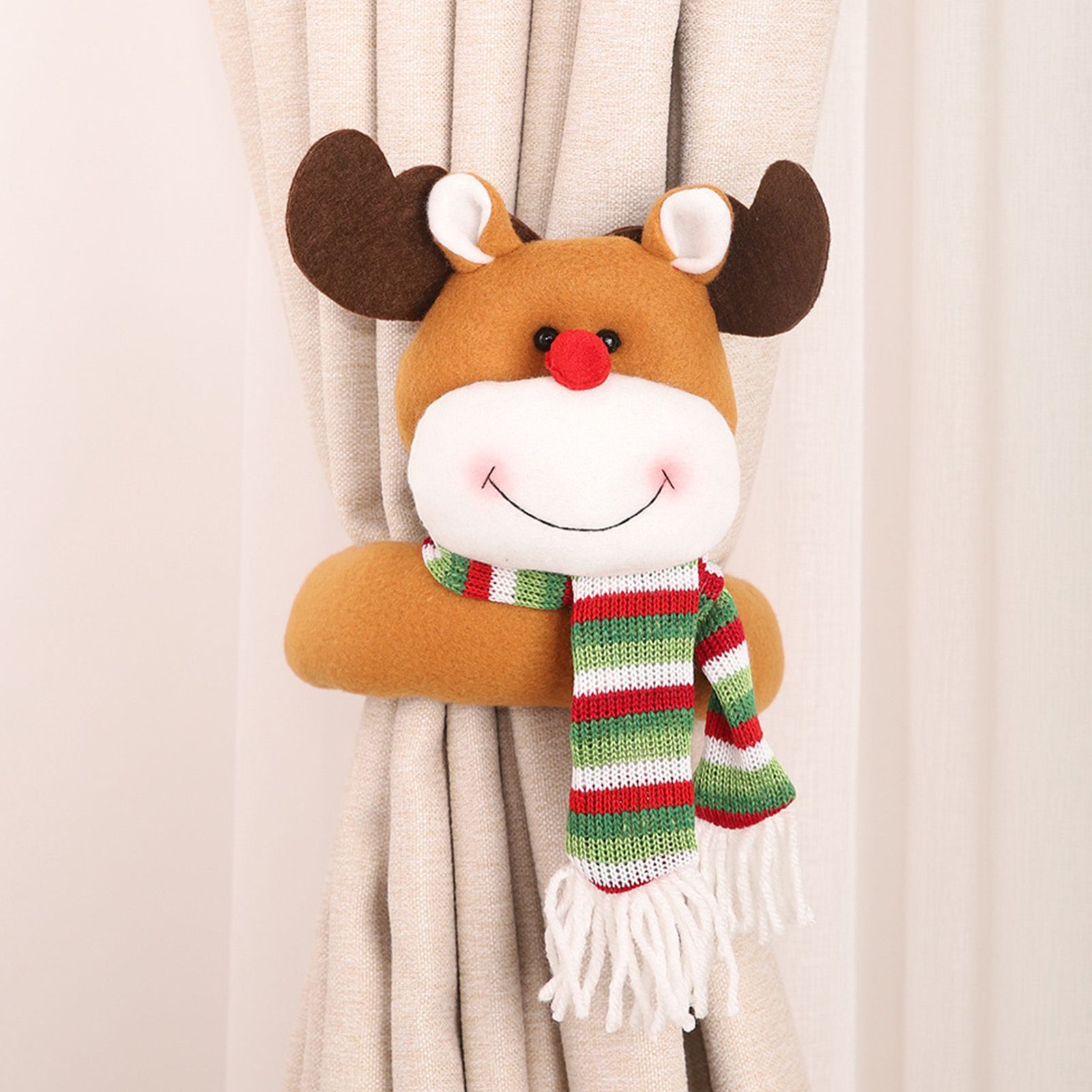 Cute Curtain Tiebacks Clip Decorative Cartoon Window Drapery Ties for Holiday view 11