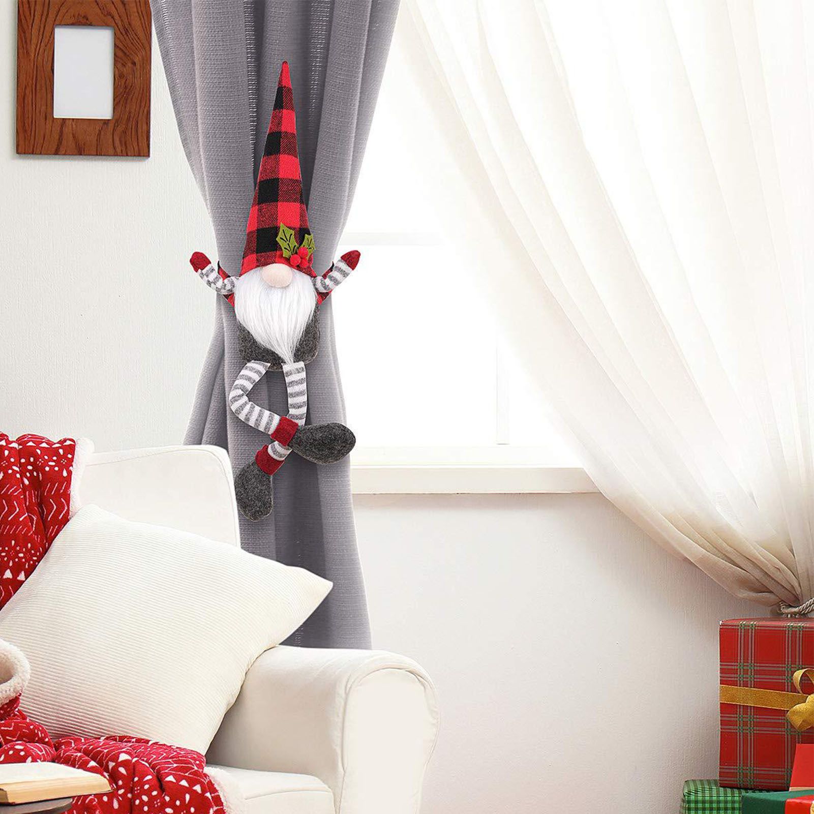 Xmas Curtain Tieback Decoration Cute Doll Buckle Holder Polyester Fiber view 8
