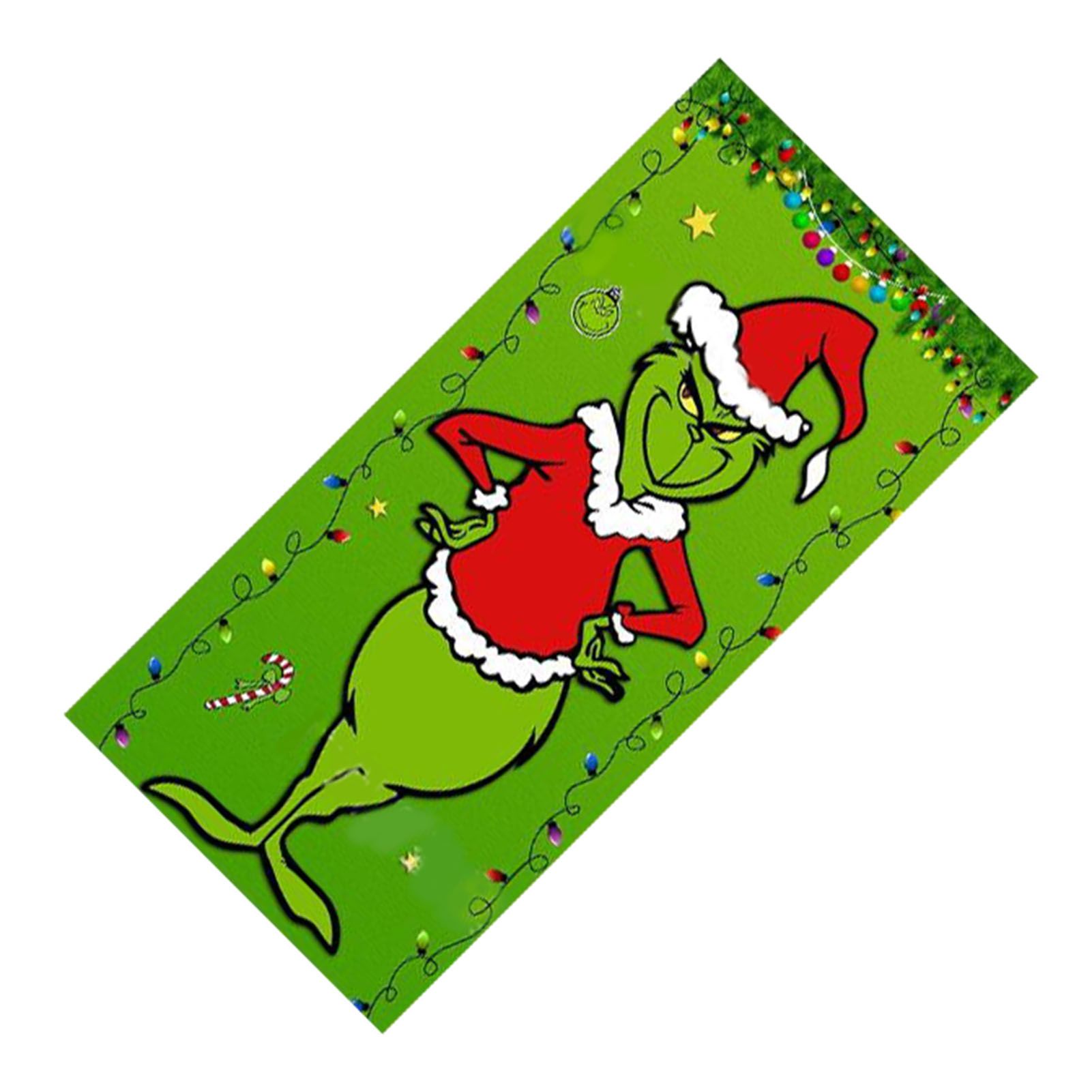 Door Cover Porch Sign Reusable Decoration Colourful Party Supplies Santa Door view 4