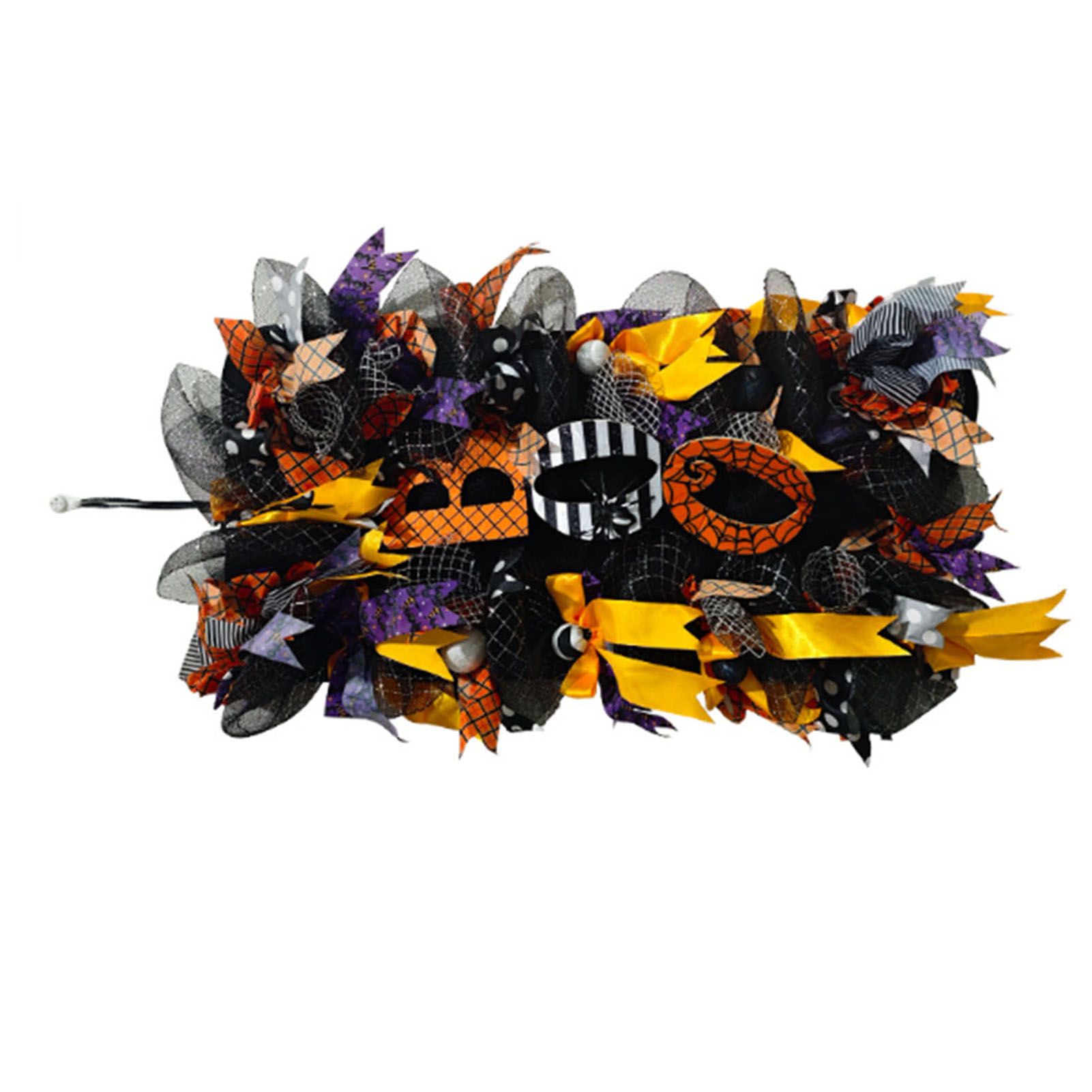 Spooky Wreath for Door Decoration Funny Pumpkin Spiderweb Hanging Hook Spooky view 3