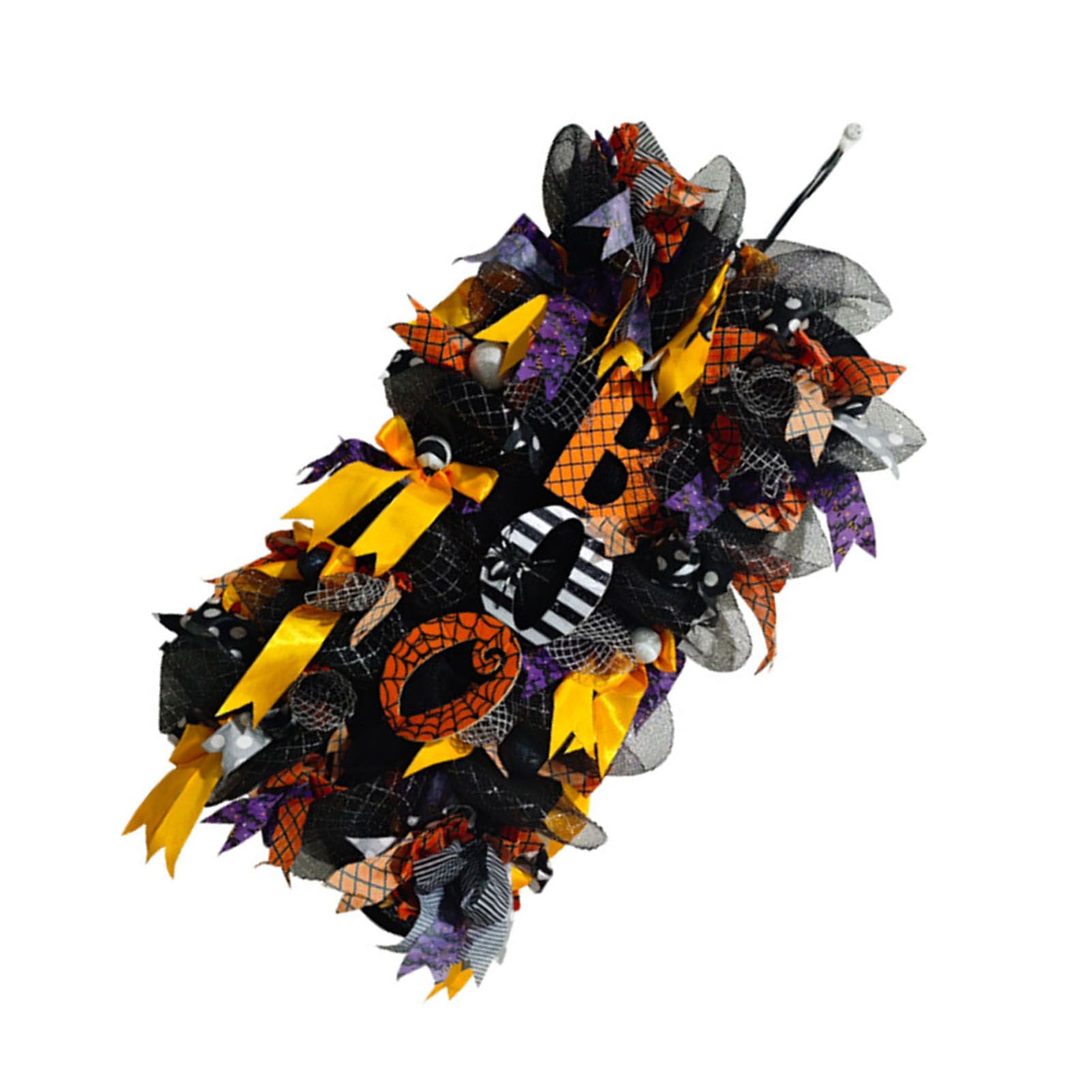 Spooky Wreath for Door Decoration Funny Pumpkin Spiderweb Hanging Hook Spooky view 5