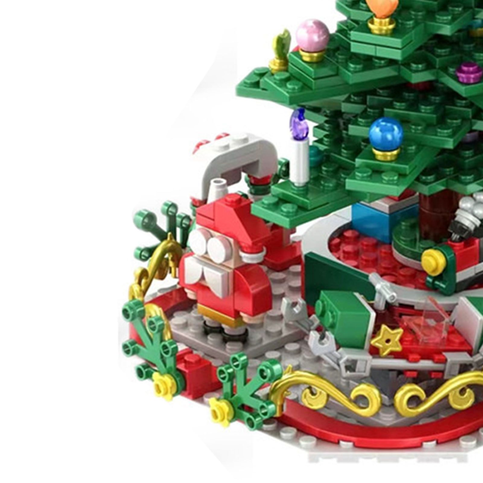 24 in 1 Xmas Tree Blind Box with String Light Holiday Theme Building Blocks view 2