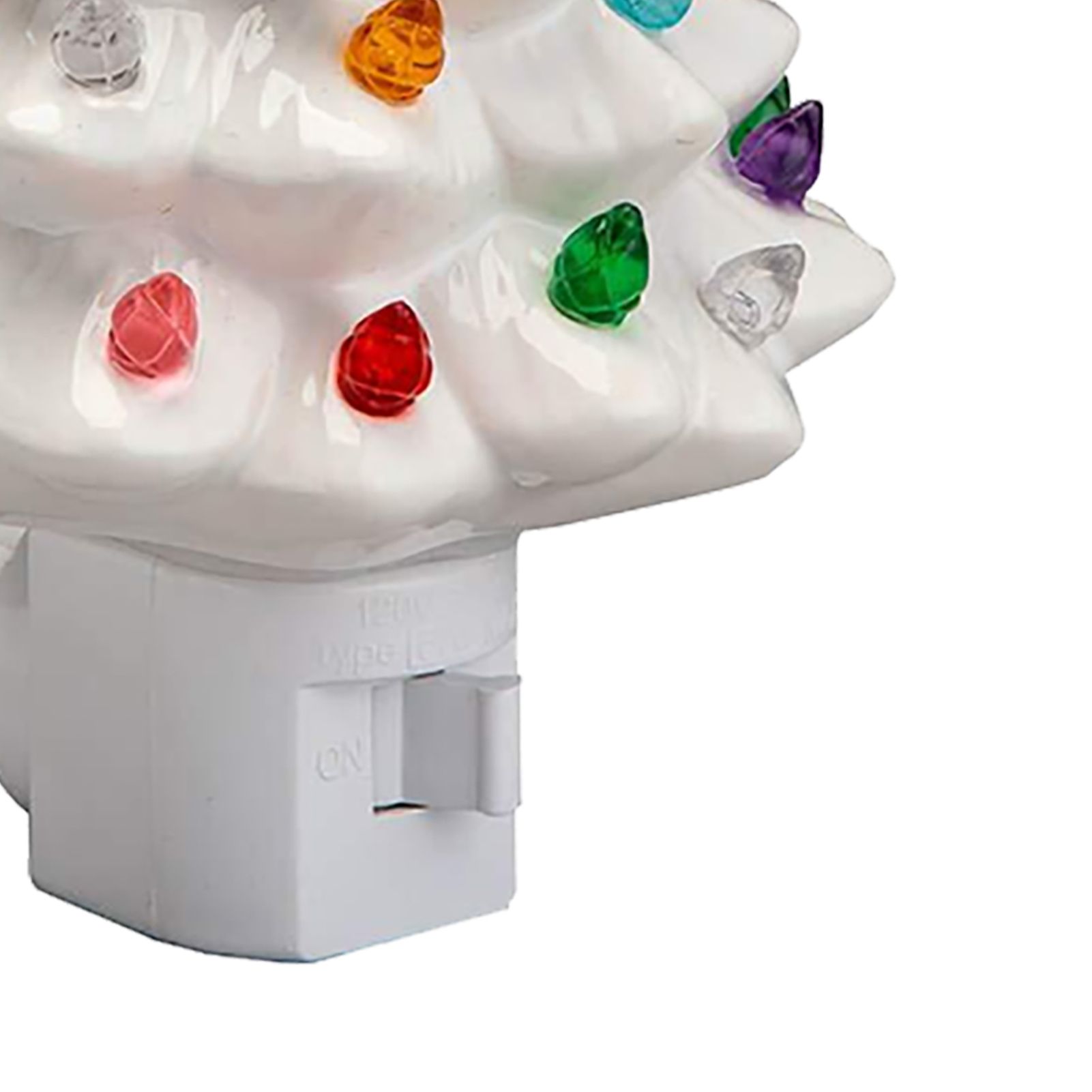 Xmas Tree Night Light Ceramic Decorative Plug in Tree Nightlight Xmas Decor view 7