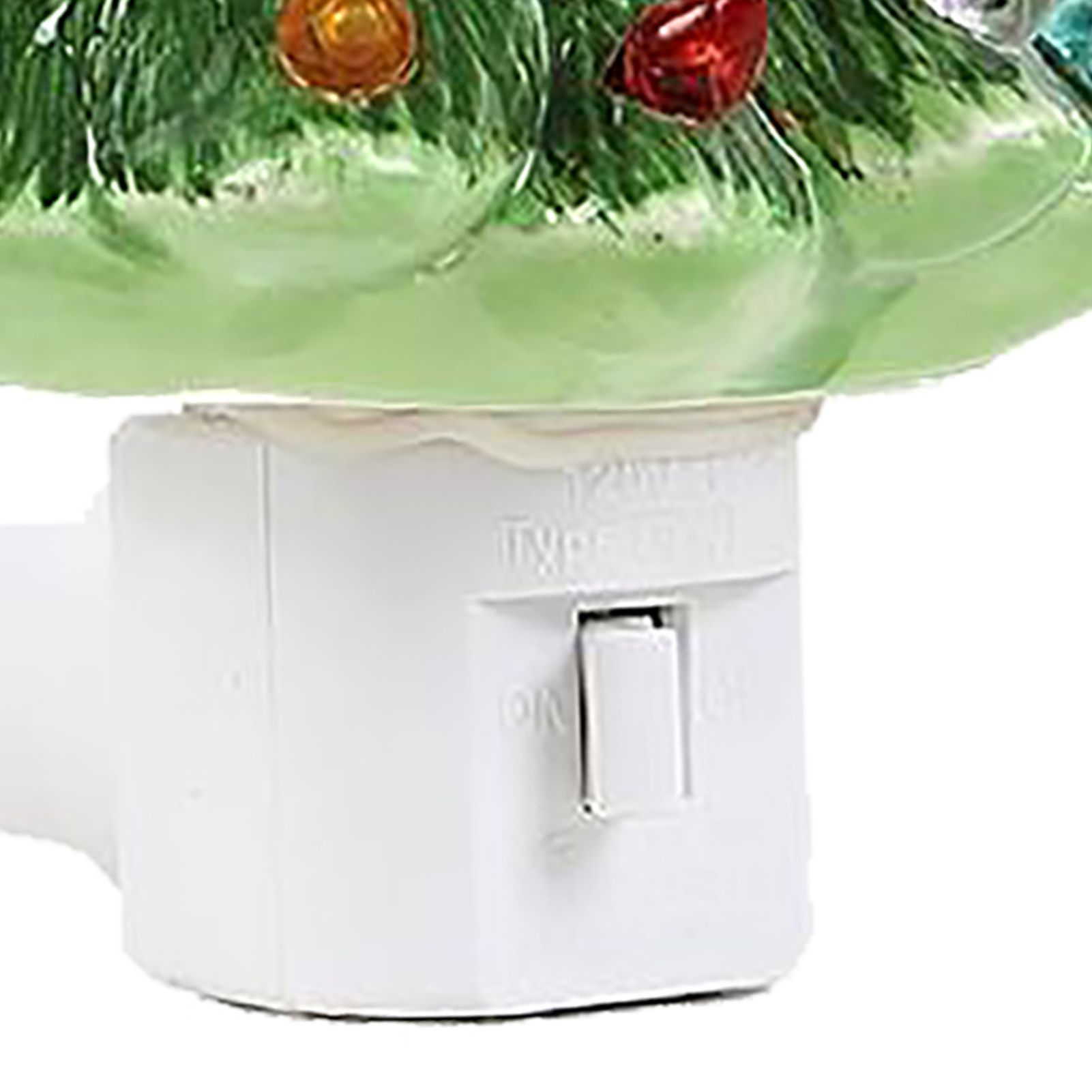 Xmas Tree Night Light Ceramic Decorative Plug in Tree Nightlight Xmas Decor view 5