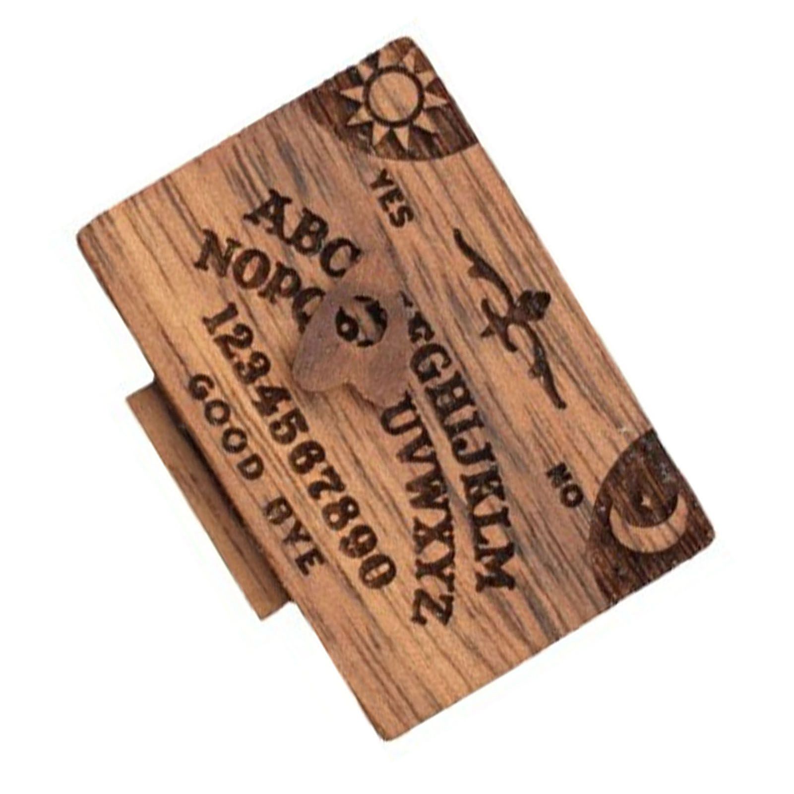Miniature Wooden Ouija Board with Drawer Heart Pattern Functional Spirit Board view 2