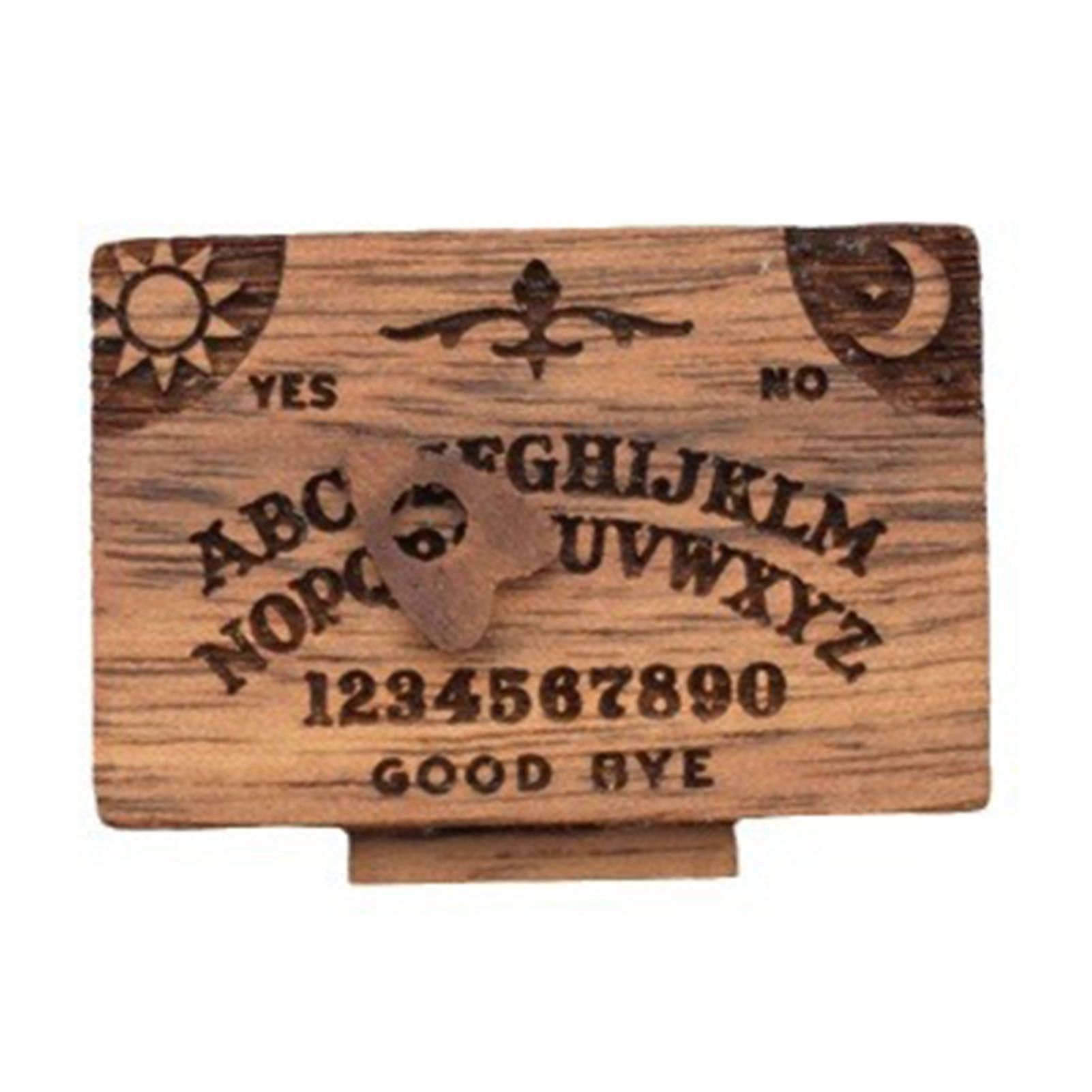 Miniature Wooden Ouija Board with Drawer Heart Pattern Functional Spirit Board view 3