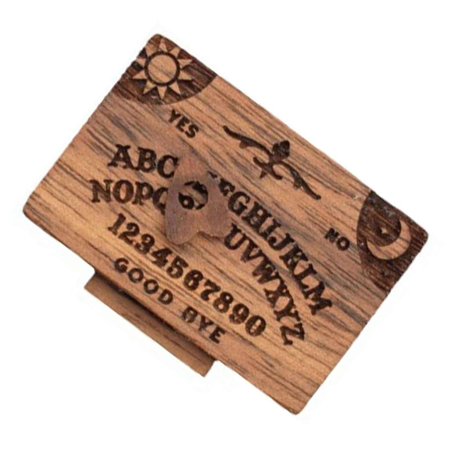 Miniature Wooden Ouija Board with Drawer Heart Pattern Functional Spirit Board view 5