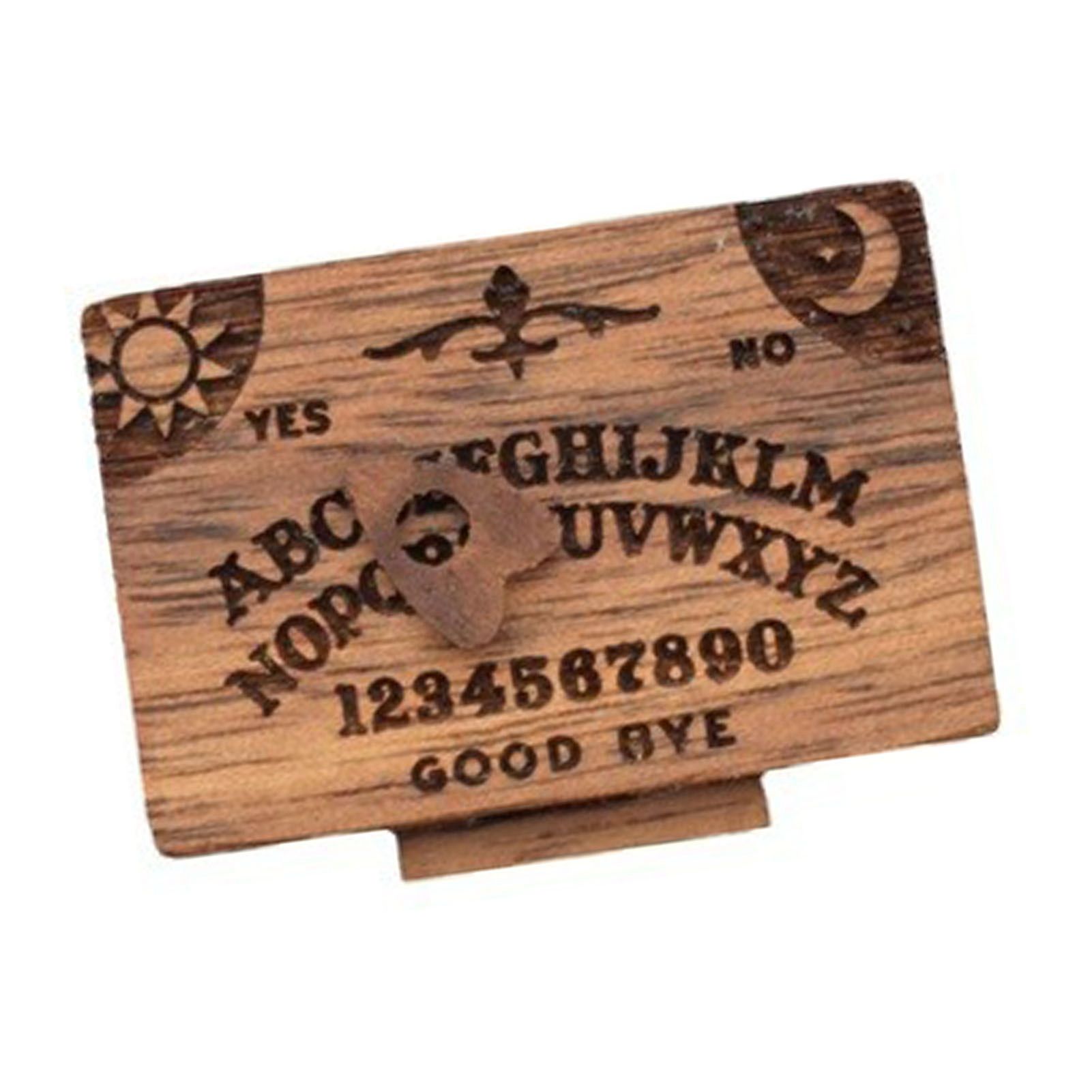 Miniature Wooden Ouija Board with Drawer Heart Pattern Functional Spirit Board view 6