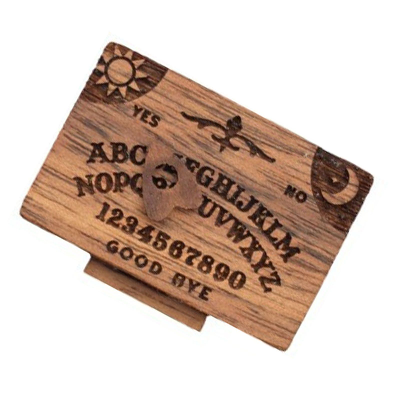 Miniature Wooden Ouija Board with Drawer Heart Pattern Functional Spirit Board view 8