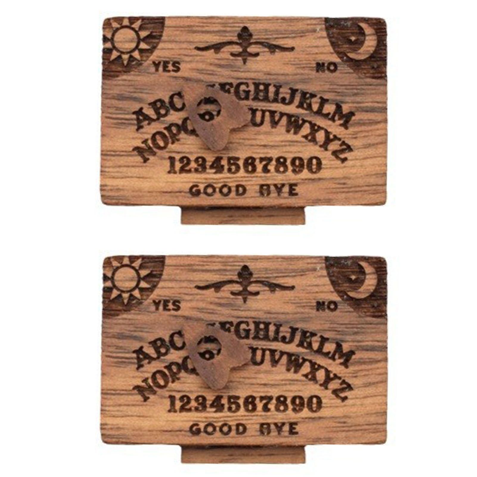 Miniature Wooden Ouija Board with Drawer Heart Pattern Functional Spirit Board view 2