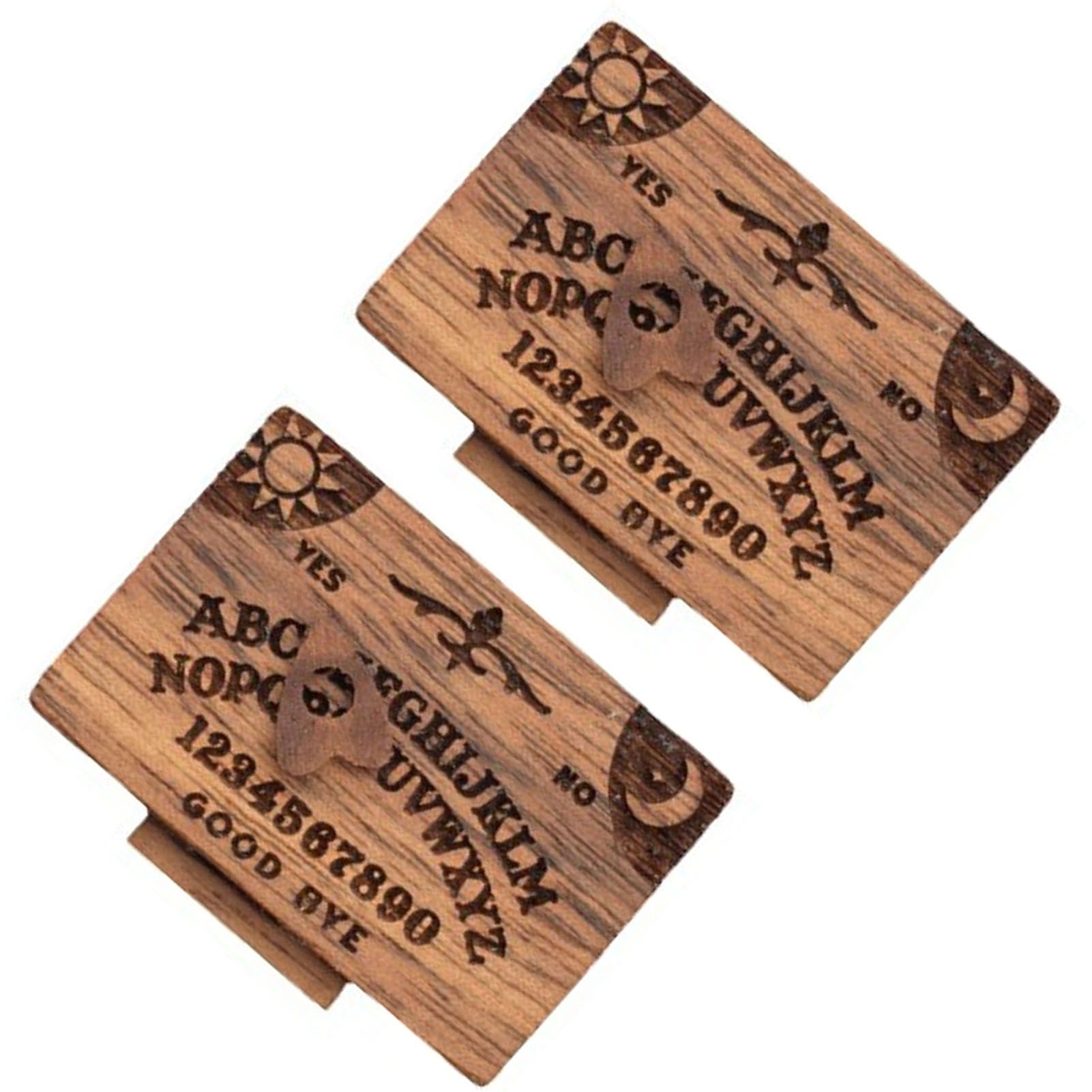 Miniature Wooden Ouija Board with Drawer Heart Pattern Functional Spirit Board view 3