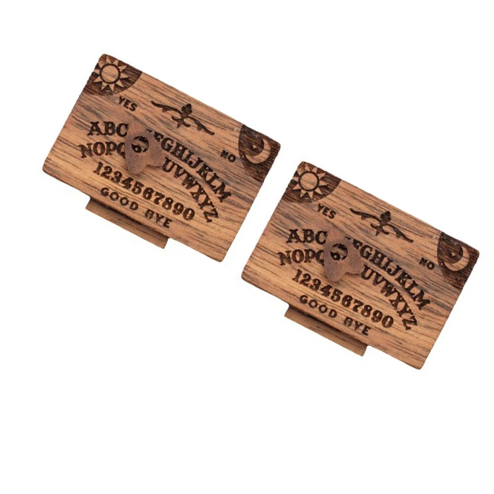 Miniature Wooden Ouija Board with Drawer Heart Pattern Functional Spirit Board view 4
