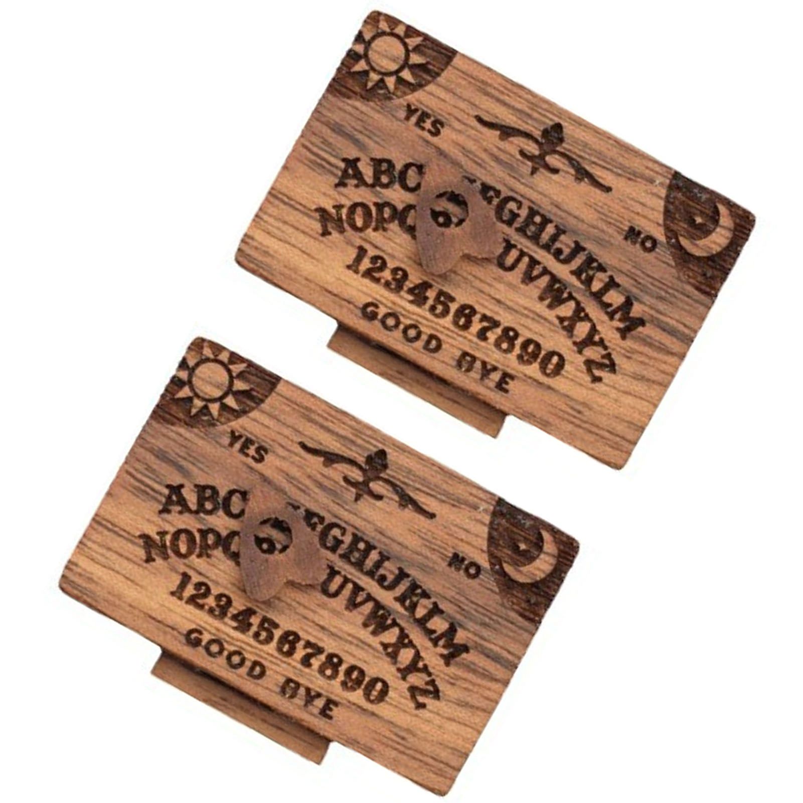 Miniature Wooden Ouija Board with Drawer Heart Pattern Functional Spirit Board view 5